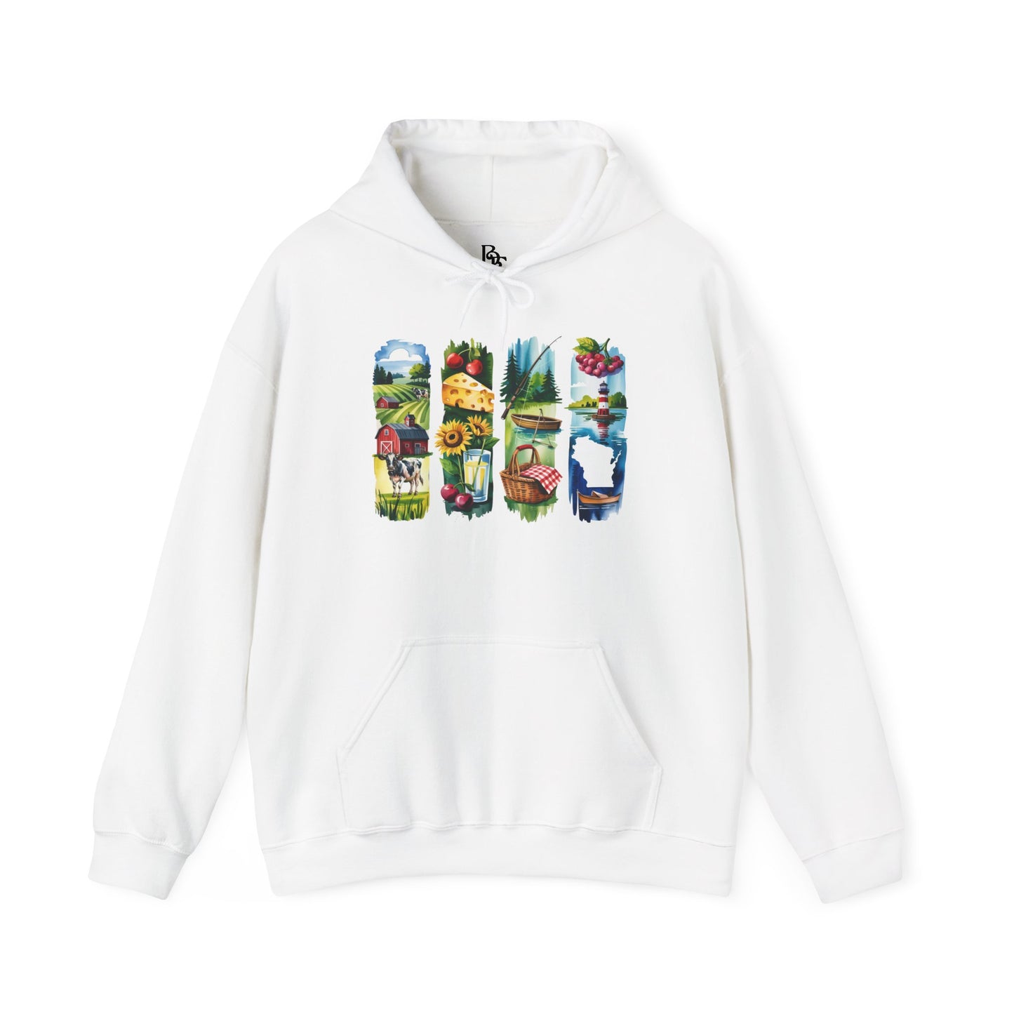 Wisconsin Nature Hoodie – Unisex Sweatshirt with Sceneries for Midwest Outdoor Lovers