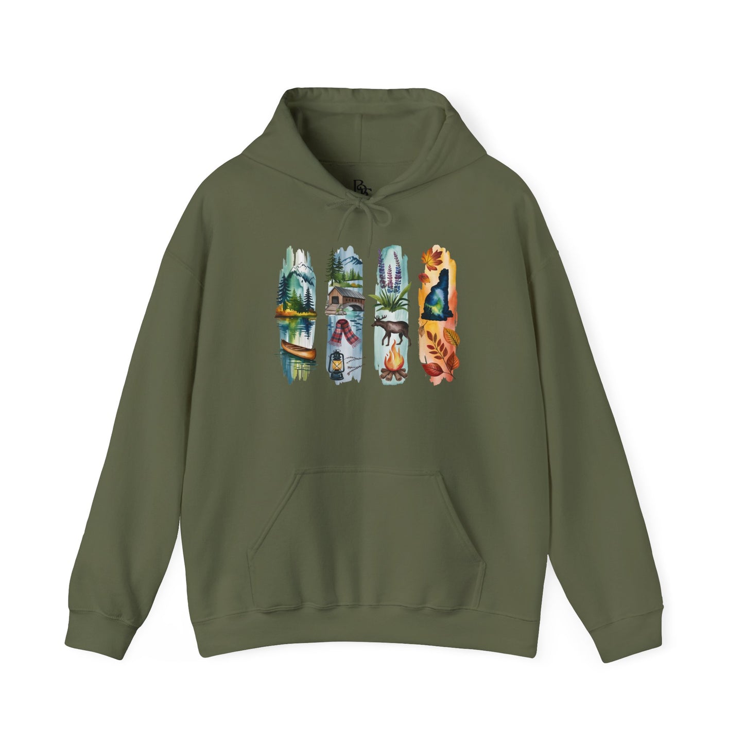 New Hampshire Nature Hoodie – Unisex Sweatshirt for Mountain & Forest Lovers