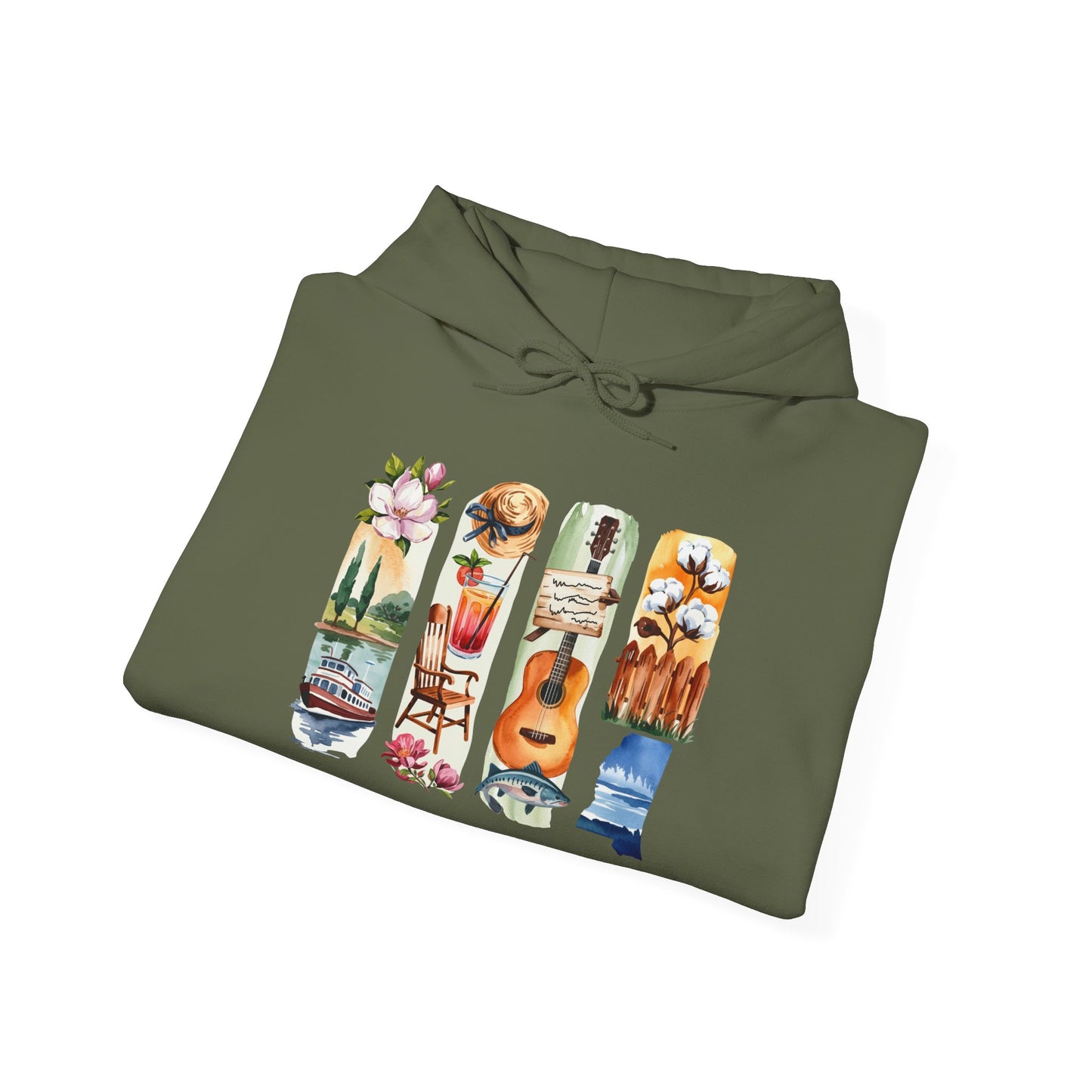 Mississippi Nature Hoodie – Unisex Sweatshirt for River & Forest Lovers