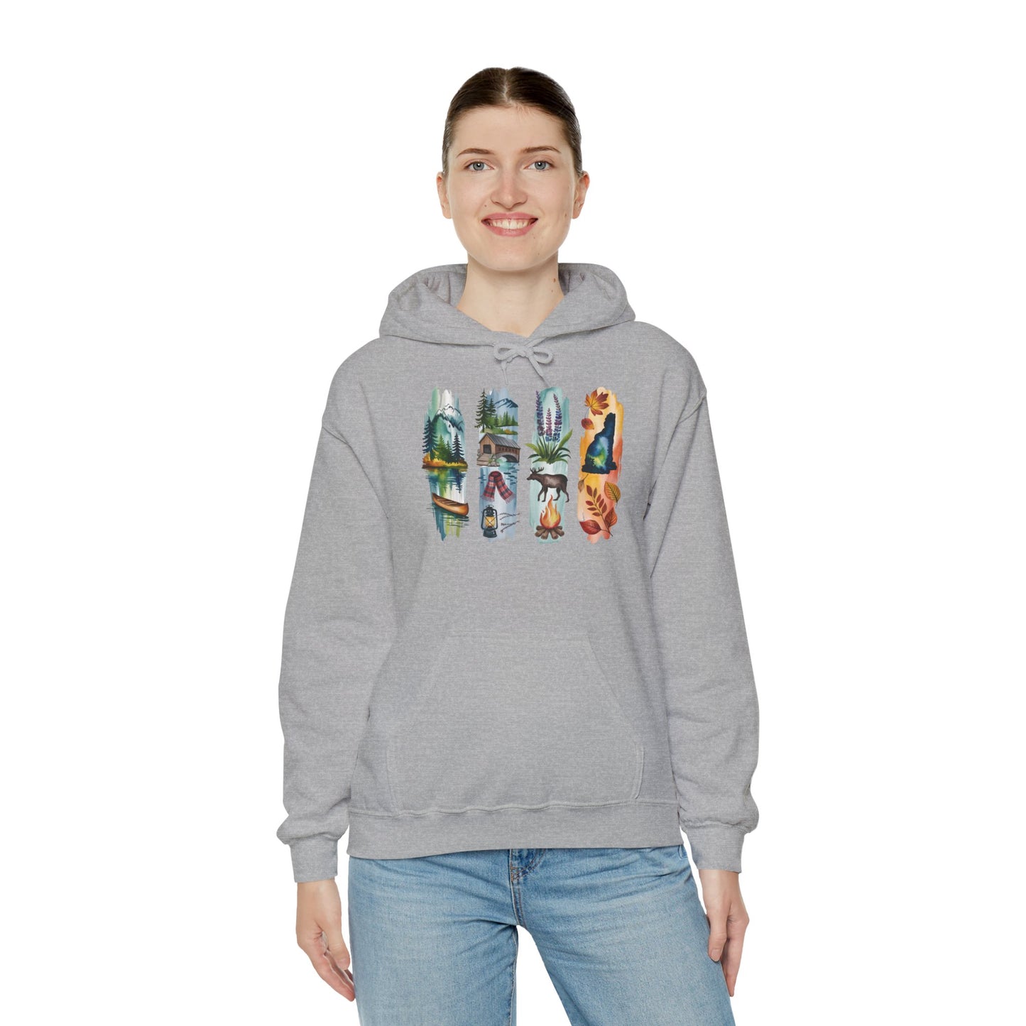 New Hampshire Nature Hoodie – Unisex Sweatshirt for Mountain & Forest Lovers