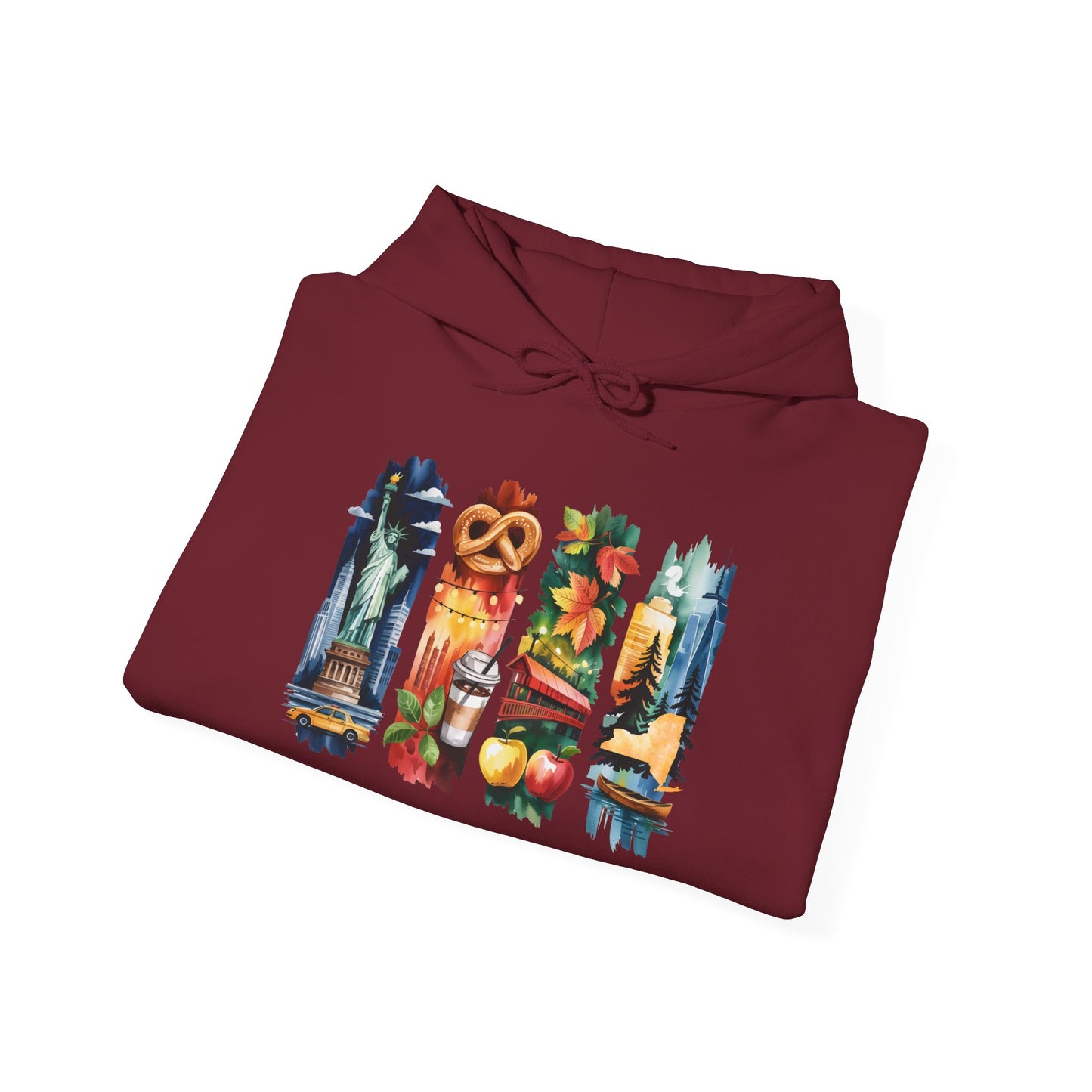 New York Nature Hoodie – Unisex Empire State Sweatshirt for Tourists and Travelers