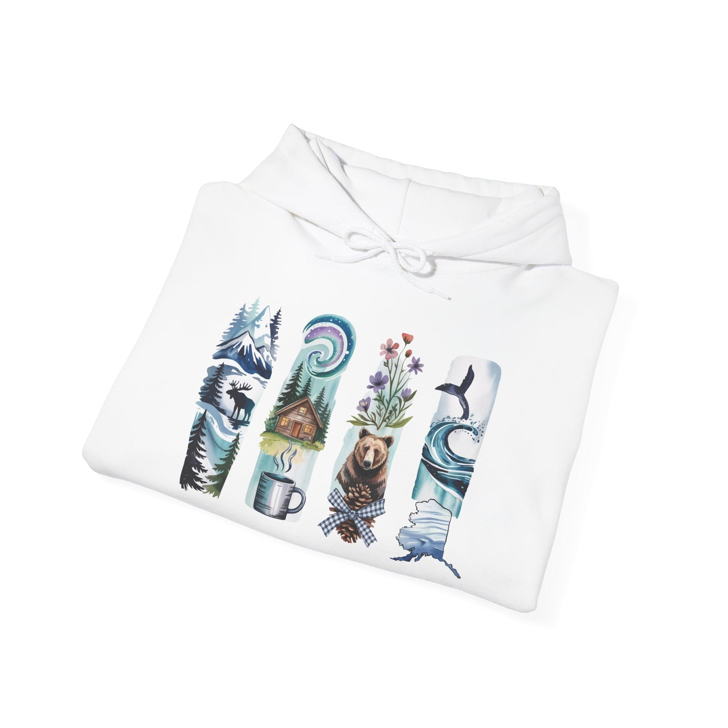 Alaska Nature Hoodie – Unisex Sweatshirt for Mountain & Glacier Explorers