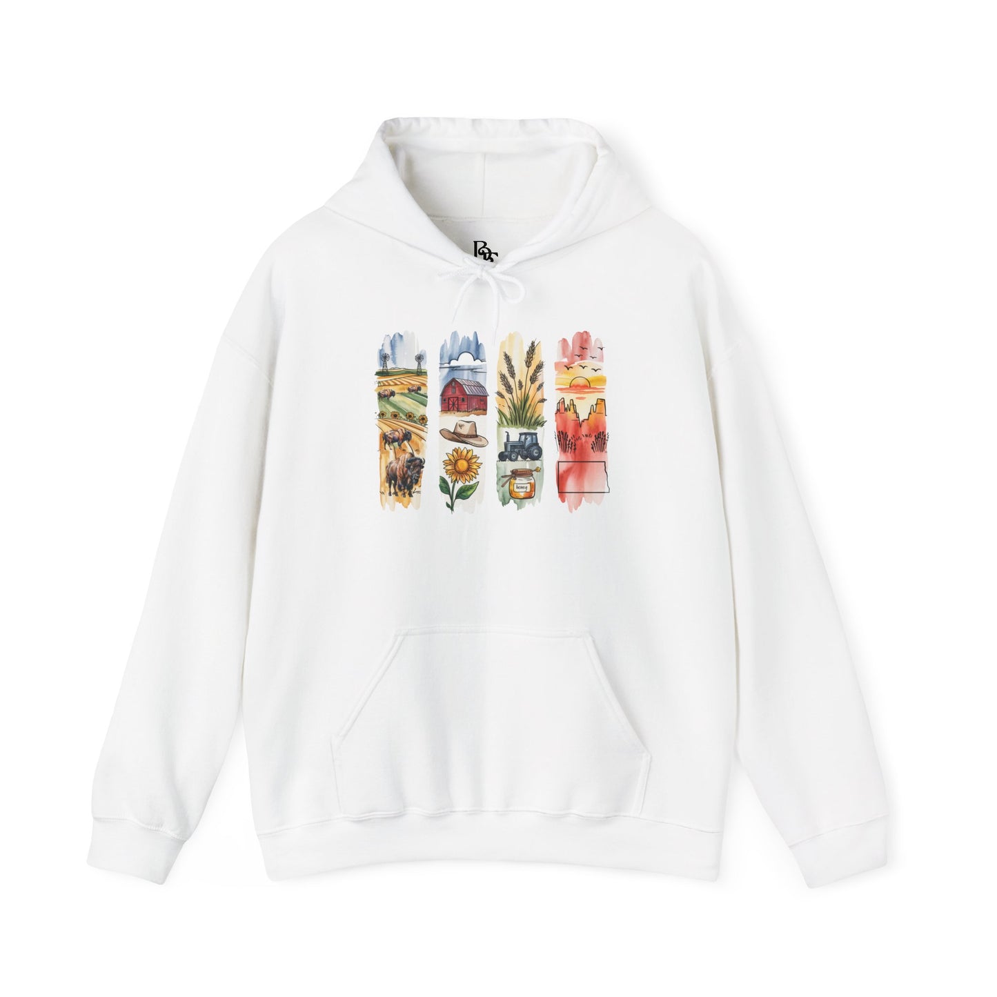North Dakota Nature Hoodie – Unisex Sweatshirt for Prairie & Park Lovers