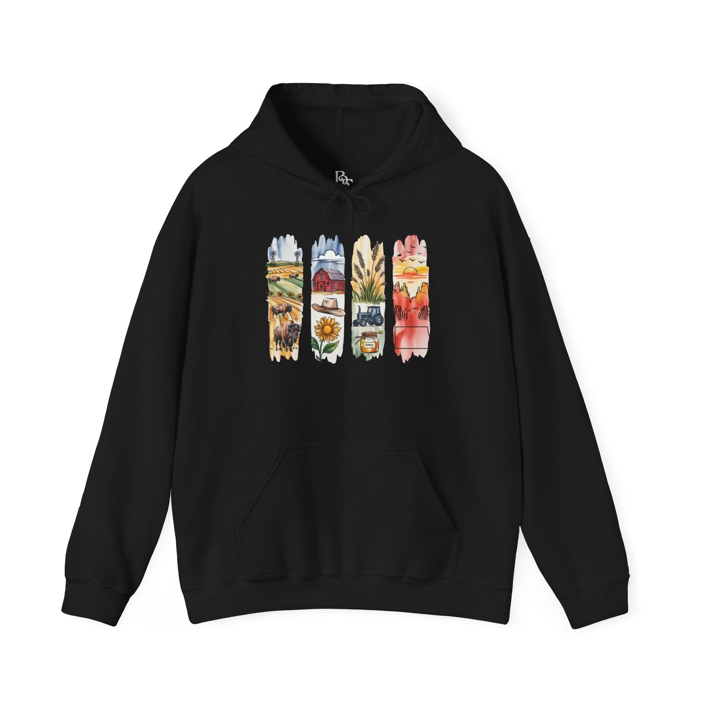 North Dakota Nature Hoodie – Unisex Sweatshirt for Prairie & Park Lovers