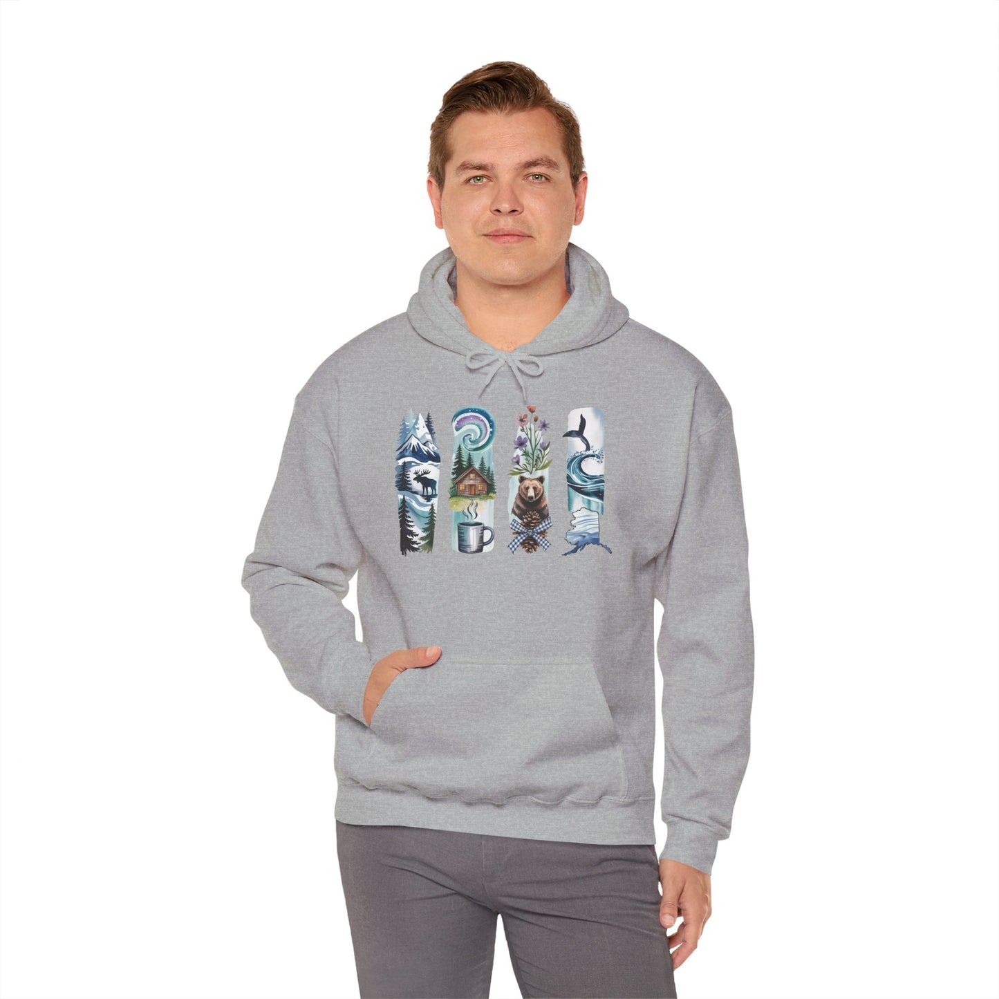 Alaska Nature Hoodie – Unisex Sweatshirt for Mountain & Glacier Explorers