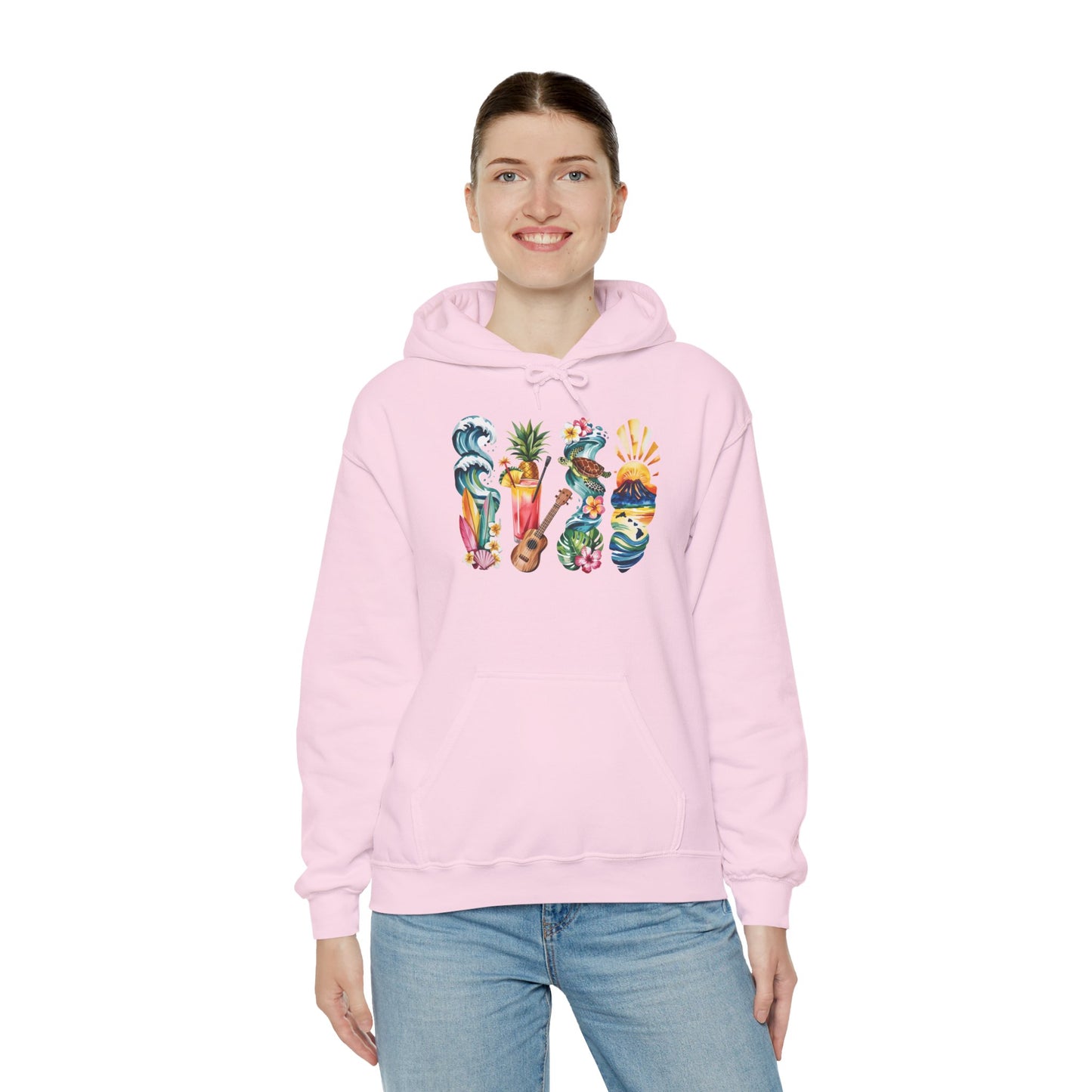 Hawaii Nature Hoodie – Unisex Sweatshirt for Volcano & Ocean Lovers
