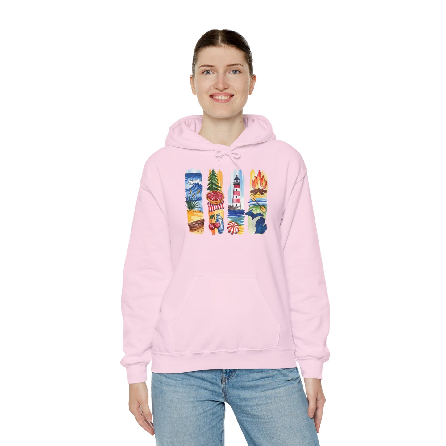Michigan Nature Hoodie – Unisex Sweatshirt for Forest & Freshwater Lovers