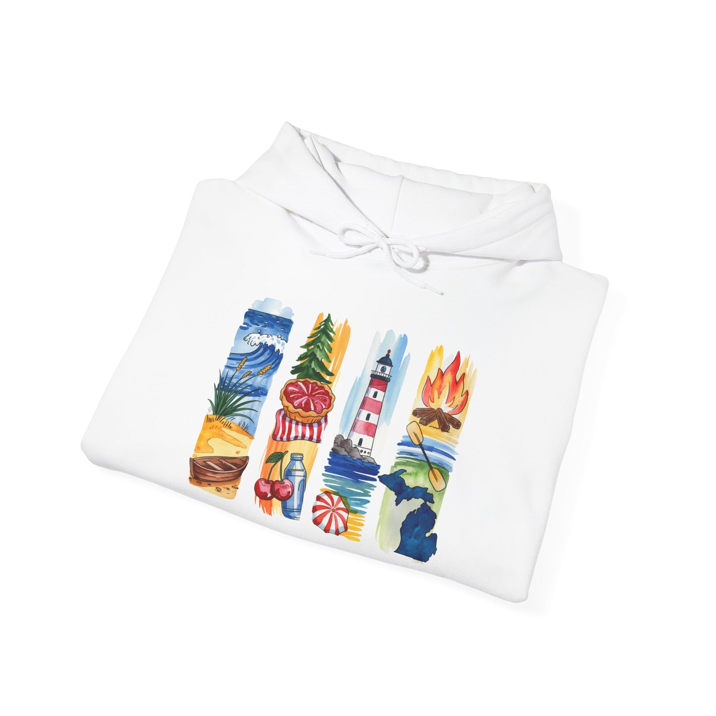 Michigan Nature Hoodie – Unisex Sweatshirt for Forest & Freshwater Lovers