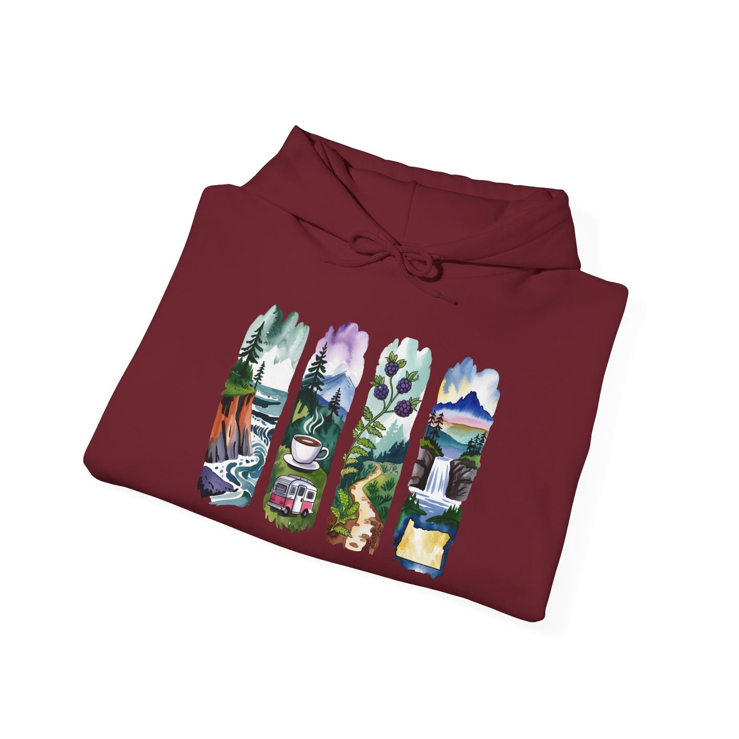 Oregon Nature Hoodie – Unisex Pacific Northwest Sweatshirt for Hikers & Adventure Enthusiasts