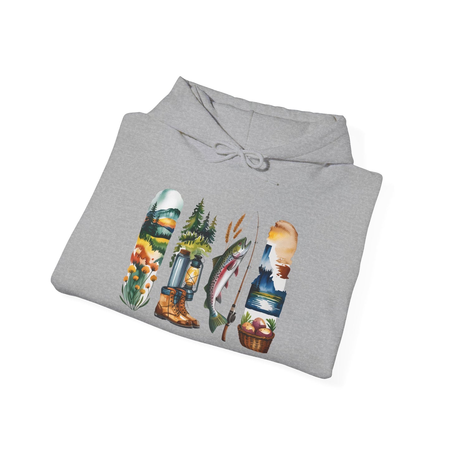 Idaho Nature Hoodie – Unisex Sweatshirt for Mountain & River Lovers