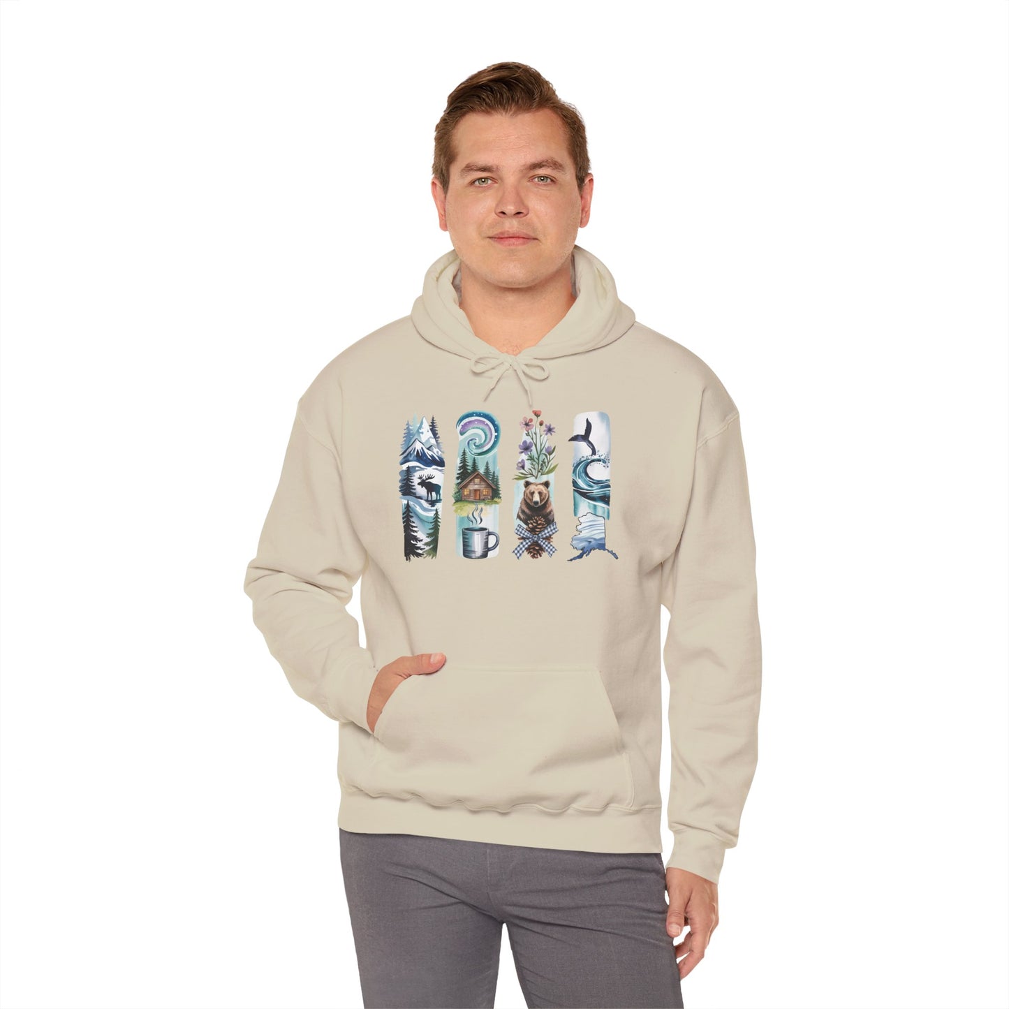 Alaska Nature Hoodie – Unisex Sweatshirt for Mountain & Glacier Explorers