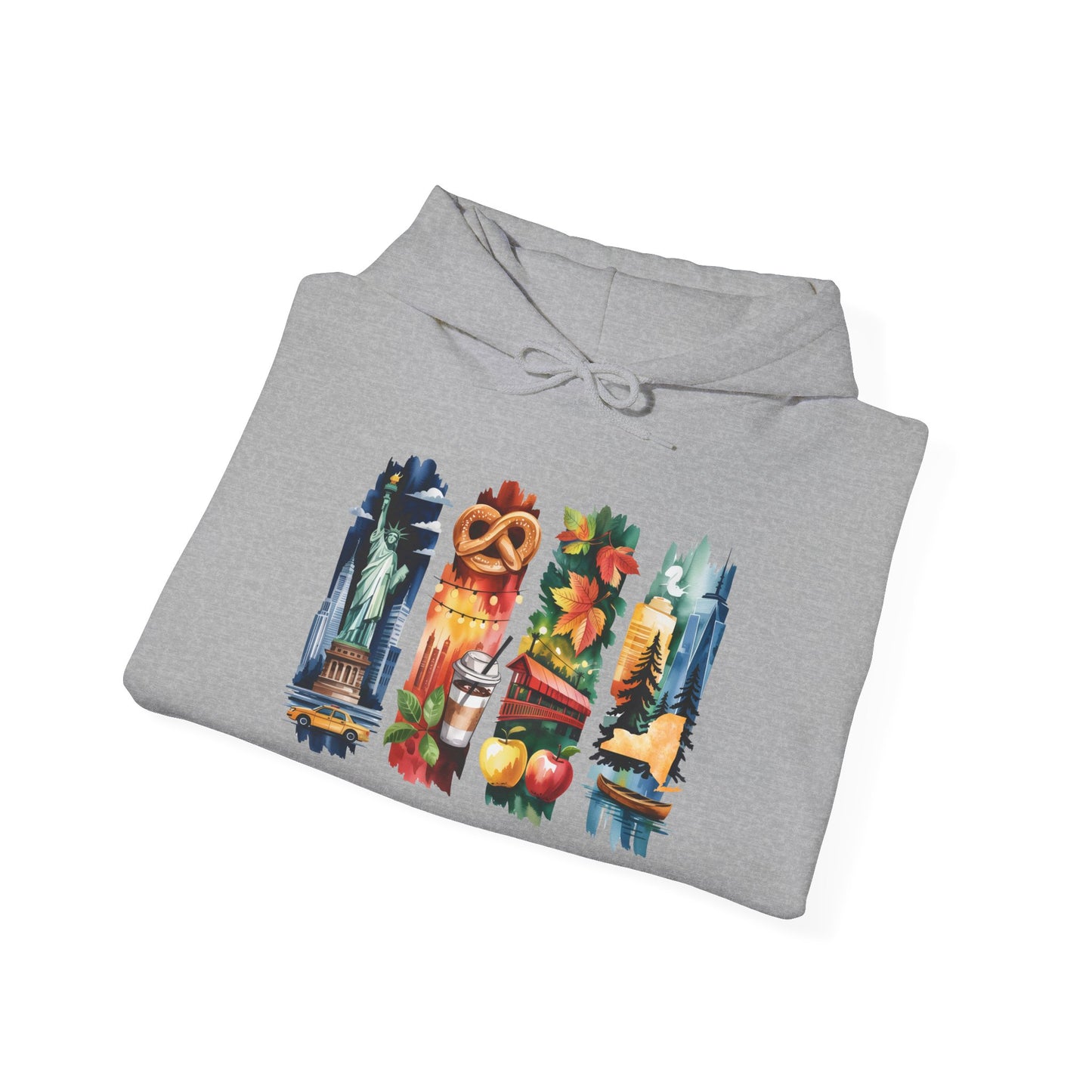 New York Nature Hoodie – Unisex Empire State Sweatshirt for Tourists and Travelers