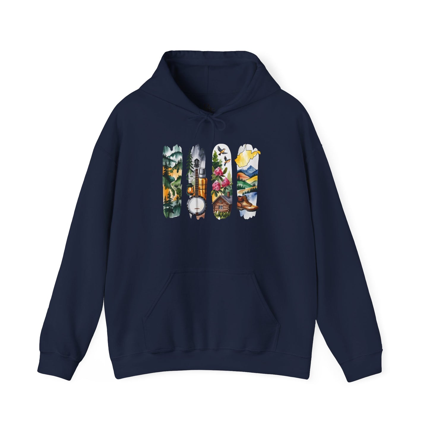 West Virginia Nature Hoodie – Unisex Mountain & Forest Sweatshirt for Appalachian Adventure Lovers