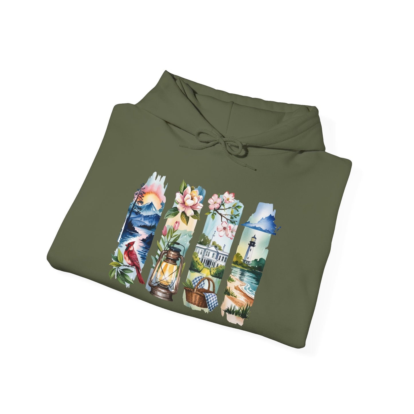 Virginia Nature Hoodie – Unisex Mountains & Lakes Sweatshirt for Outdoor Enthusiasts