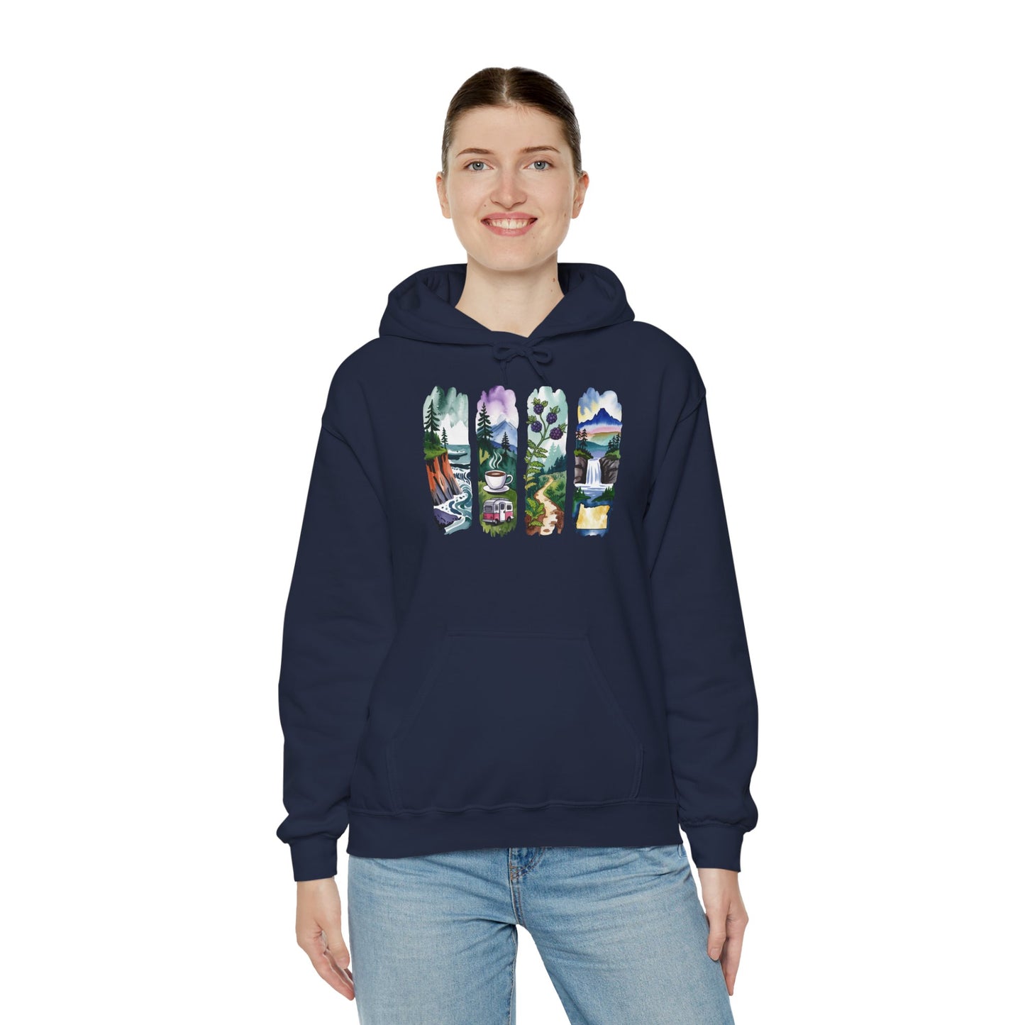 Oregon Nature Hoodie – Unisex Pacific Northwest Sweatshirt for Hikers & Adventure Enthusiasts