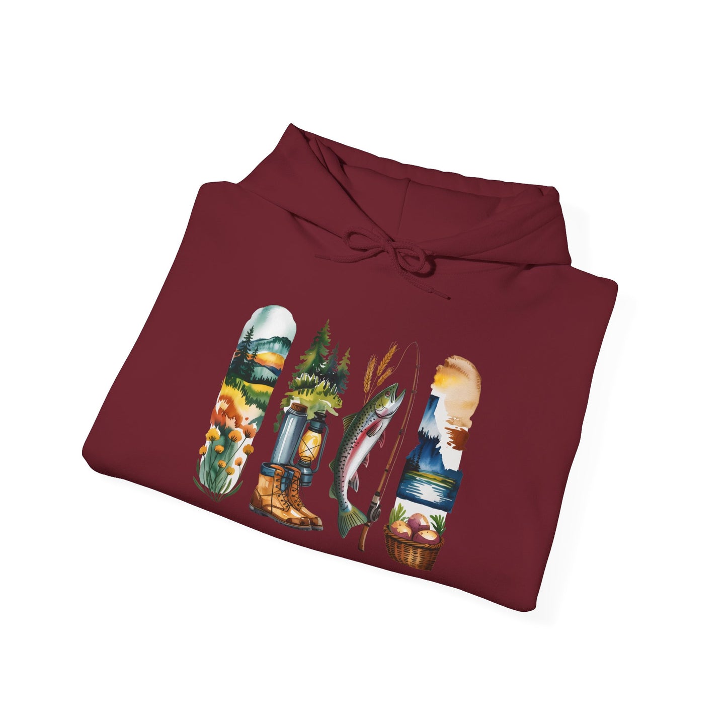 Idaho Nature Hoodie – Unisex Sweatshirt for Mountain & River Lovers