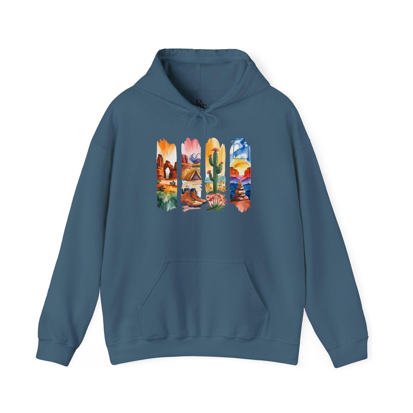 Utah Nature Hoodie – Unisex Desert Landscape Sweatshirt for Hikers & Adventure Seekers
