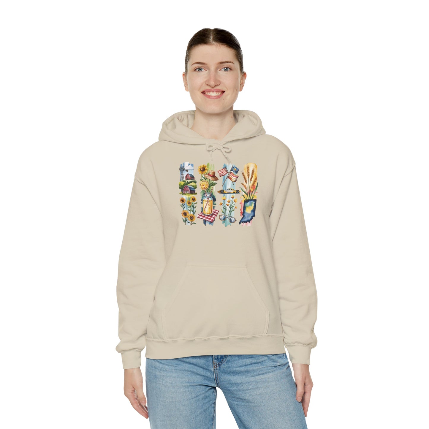 Indiana Nature Hoodie – Unisex Sweatshirt for Forest & Lakeside Wanderers