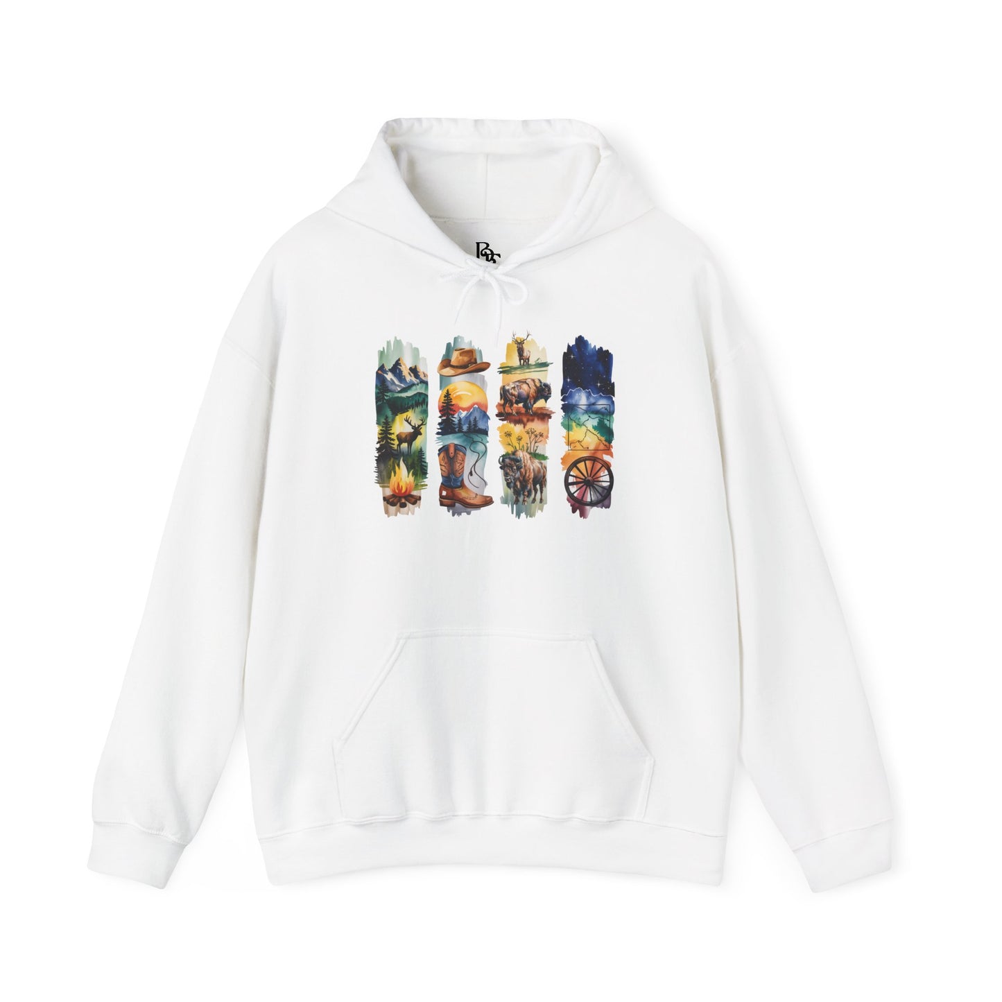 Wyoming Nature Hoodie – Unisex Scenic Nature Sweatshirt for Outdoor Lovers