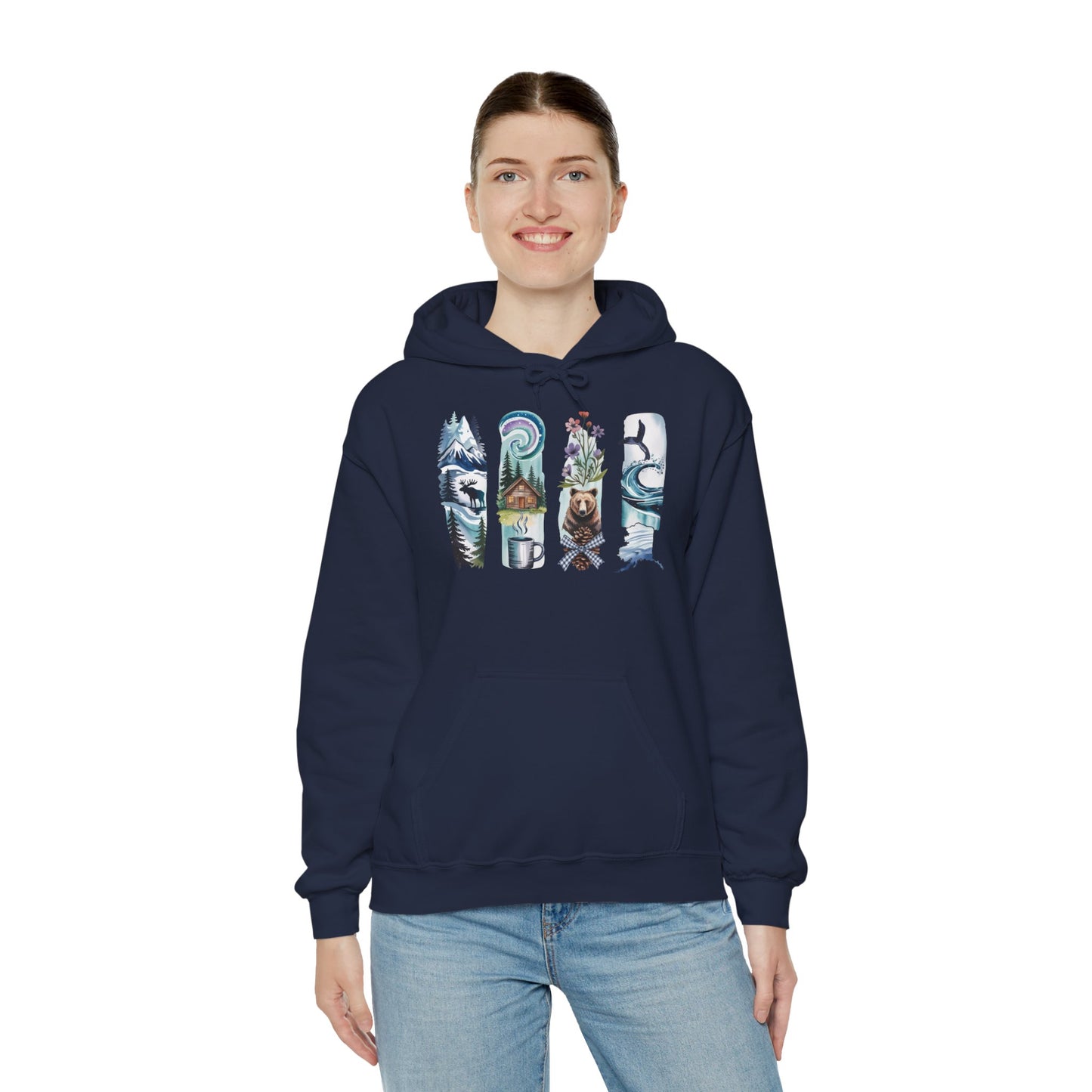 Alaska Nature Hoodie – Unisex Sweatshirt for Mountain & Glacier Explorers