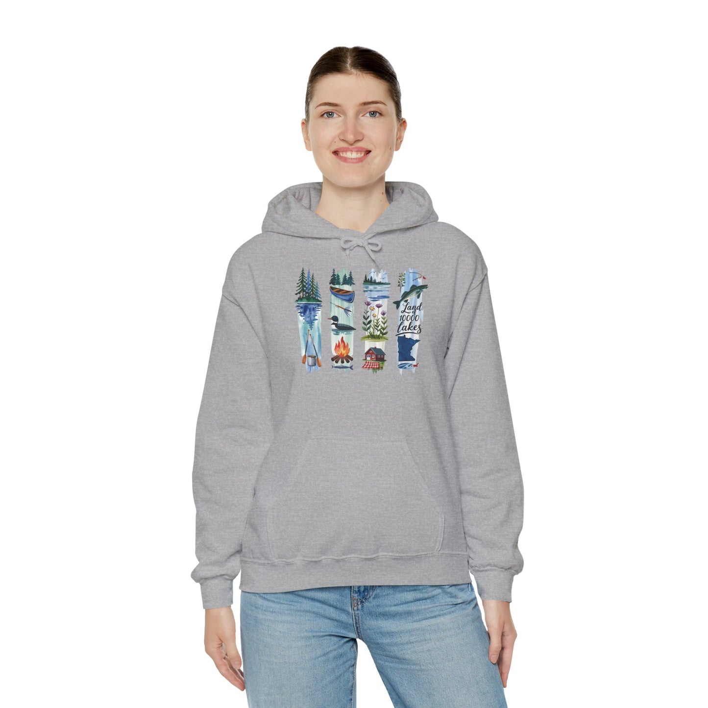 Minnesota Nature Hoodie – Unisex Sweatshirt for Forest & Lake Lovers