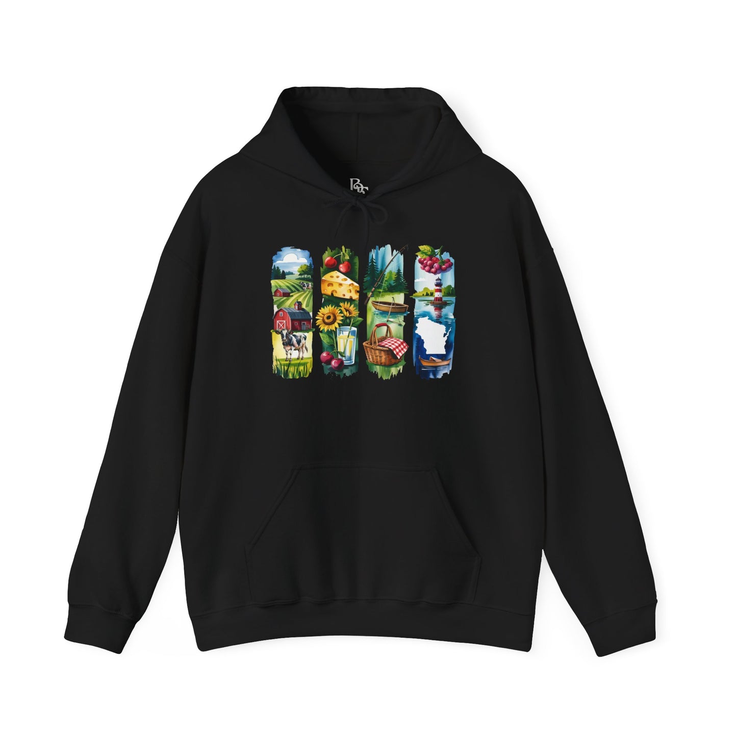 Wisconsin Nature Hoodie – Unisex Sweatshirt with Sceneries for Midwest Outdoor Lovers