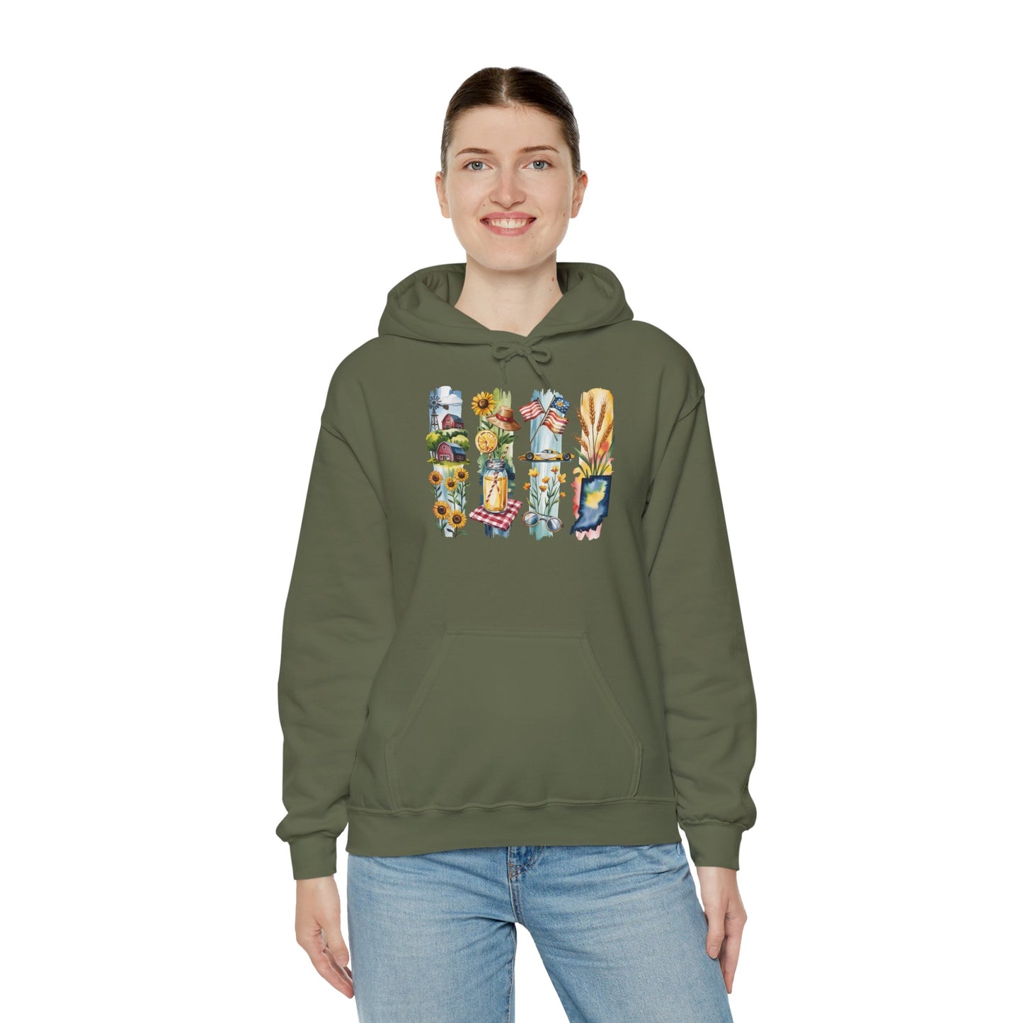 Indiana Nature Hoodie – Unisex Sweatshirt for Forest & Lakeside Wanderers