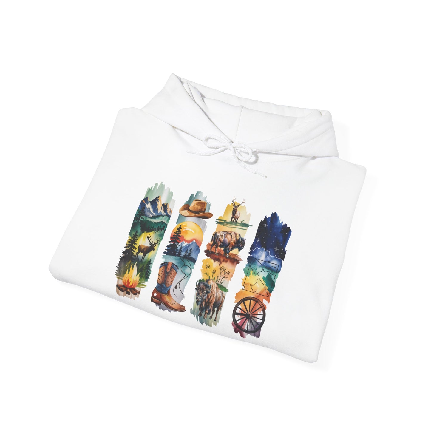 Wyoming Nature Hoodie – Unisex Scenic Nature Sweatshirt for Outdoor Lovers