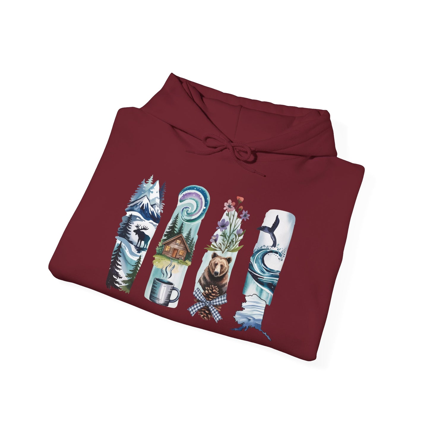 Alaska Nature Hoodie – Unisex Sweatshirt for Mountain & Glacier Explorers