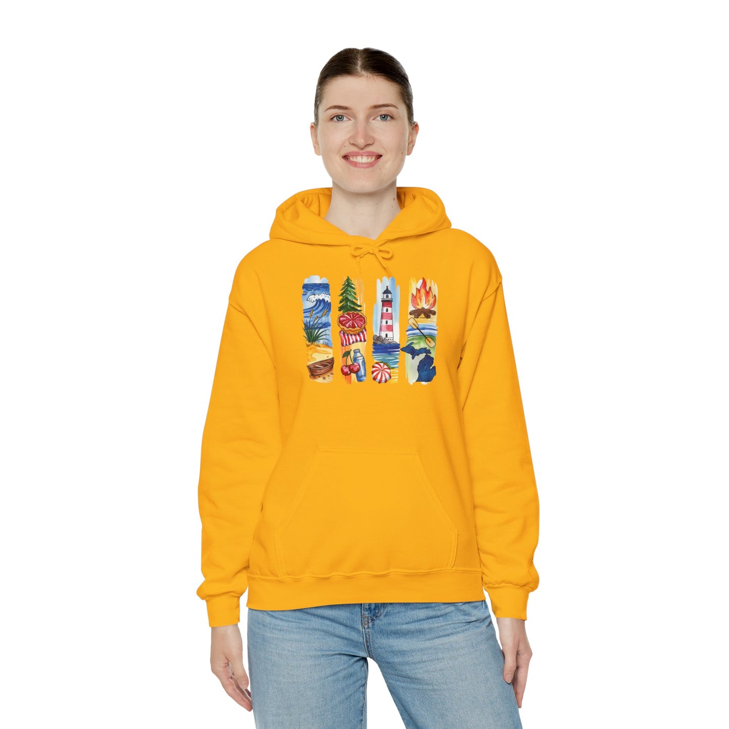 Michigan Nature Hoodie – Unisex Sweatshirt for Forest & Freshwater Lovers