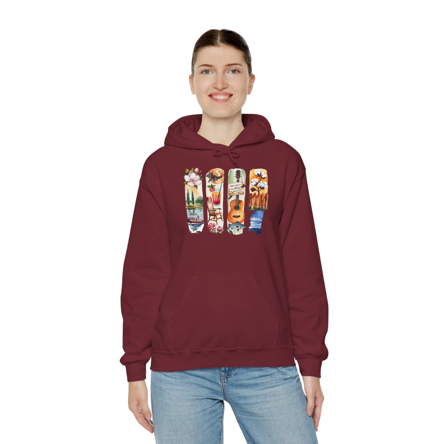 Mississippi Nature Hoodie – Unisex Sweatshirt for River & Forest Lovers
