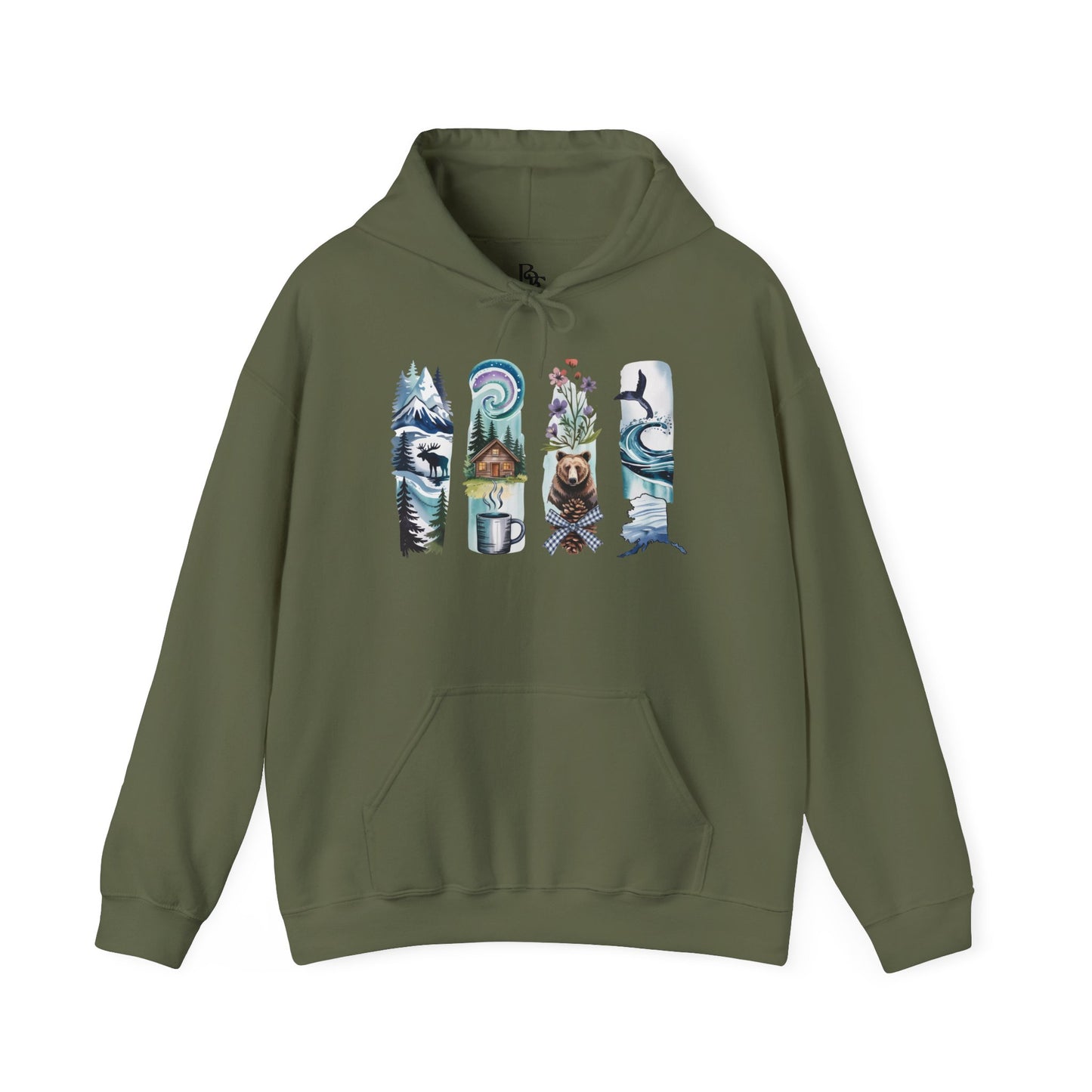 Alaska Nature Hoodie – Unisex Sweatshirt for Mountain & Glacier Explorers
