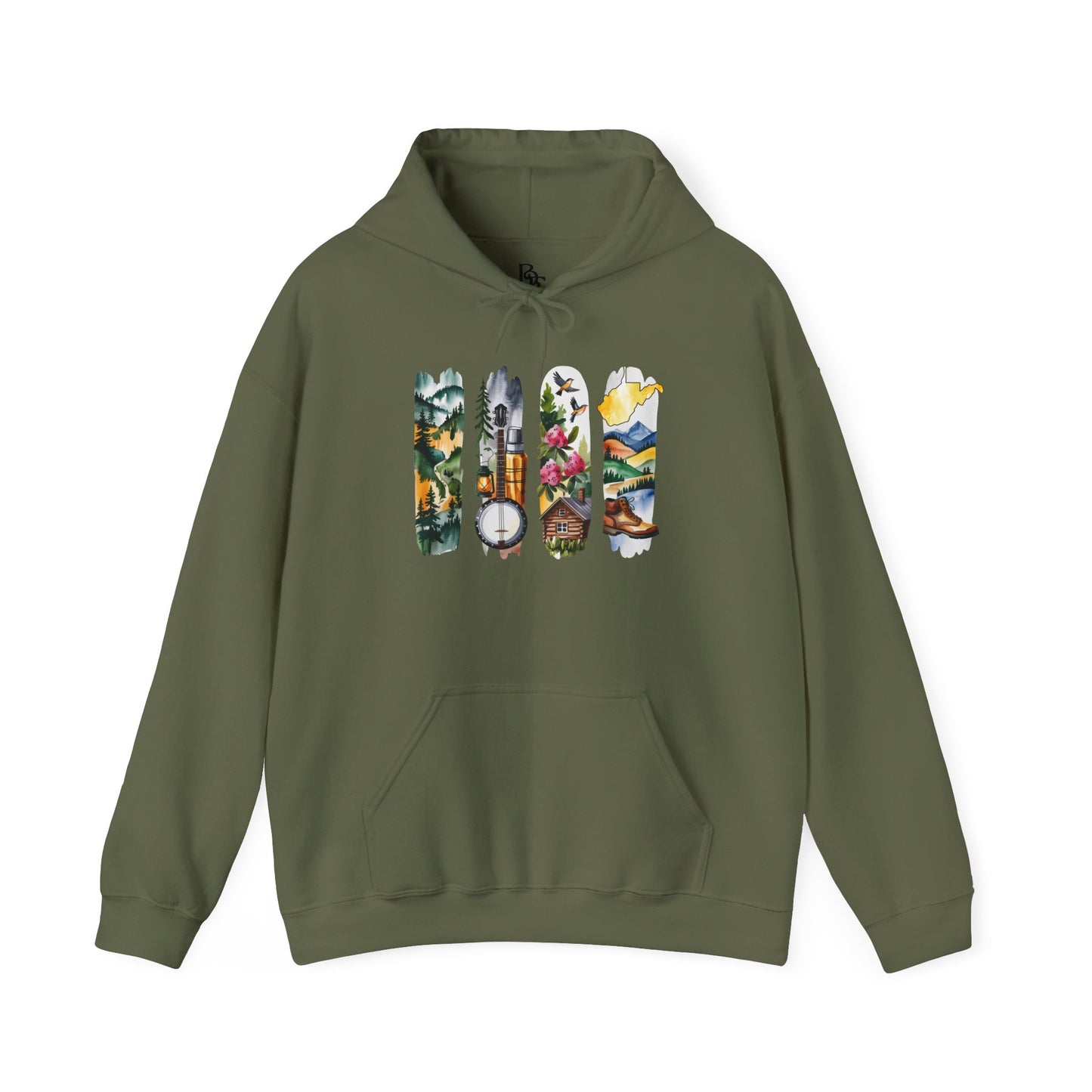 West Virginia Nature Hoodie – Unisex Mountain & Forest Sweatshirt for Appalachian Adventure Lovers