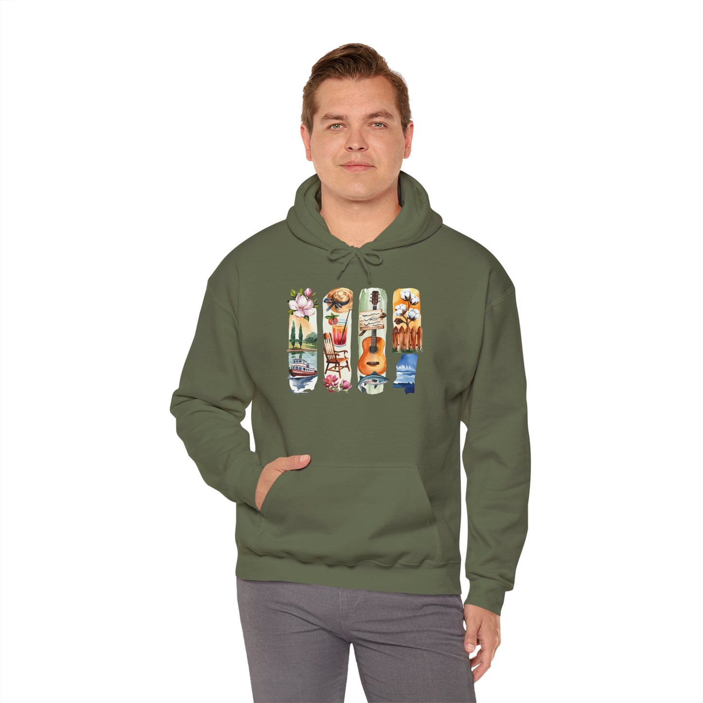 Mississippi Nature Hoodie – Unisex Sweatshirt for River & Forest Lovers
