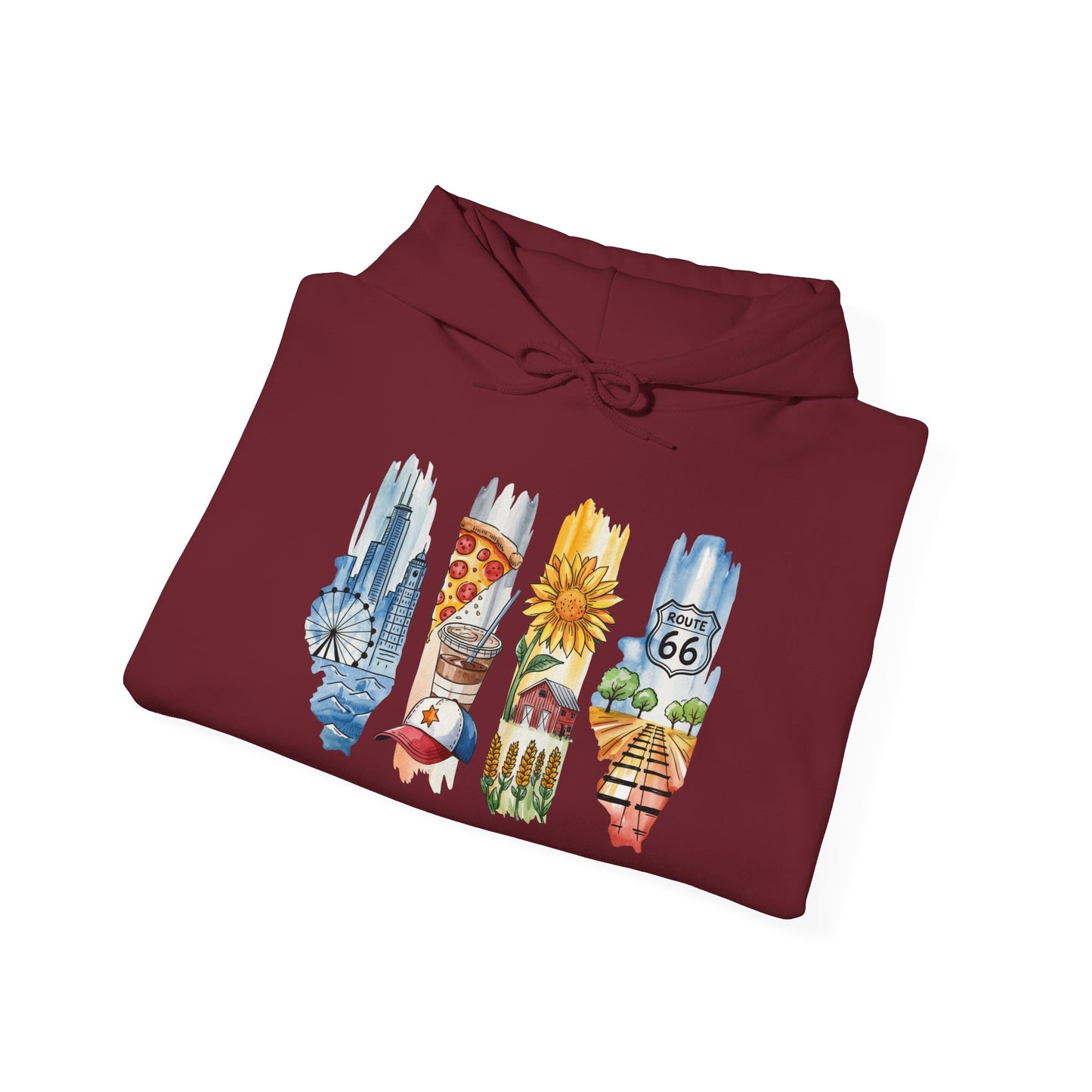 Illinois Nature Hoodie – Unisex Sweatshirt for Trail, Lake & City Escape Lovers