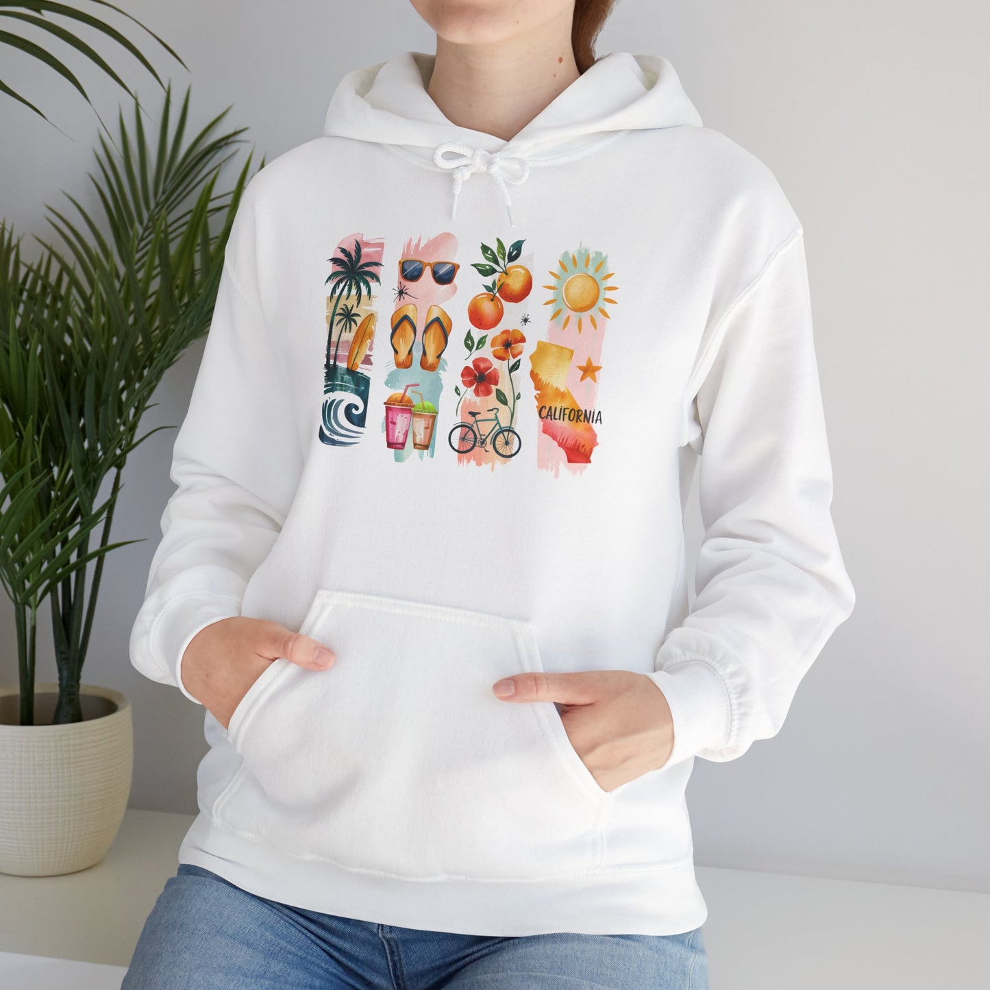 California Nature Hoodie – Unisex Sweatshirt for Water & Mountain Adventurers