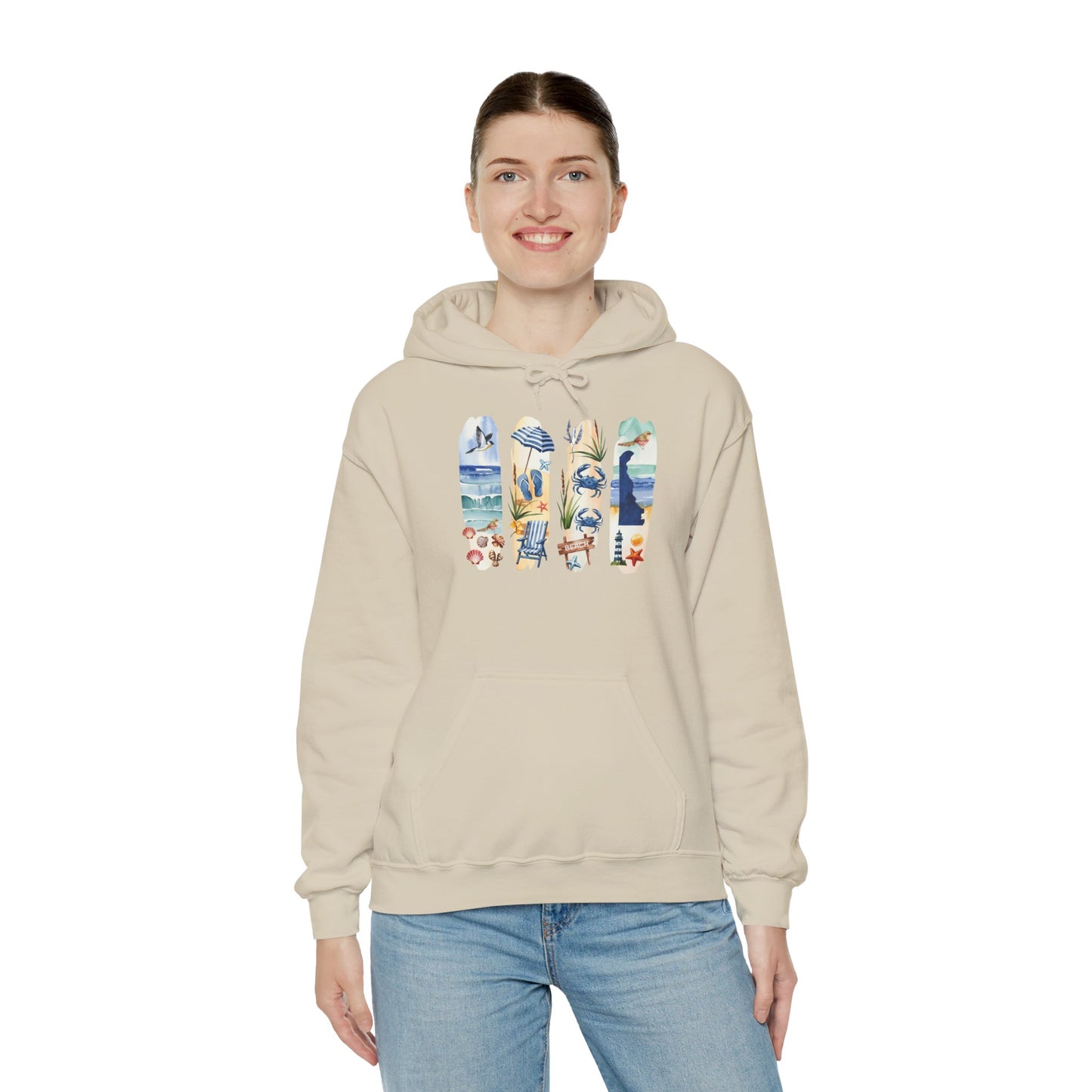Delaware Nature Hoodie – Unisex Sweatshirt for Shoreline & Trail Lovers