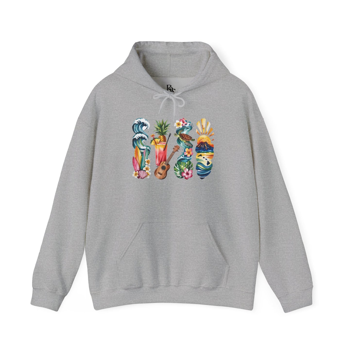 Hawaii Nature Hoodie – Unisex Sweatshirt for Volcano & Ocean Lovers