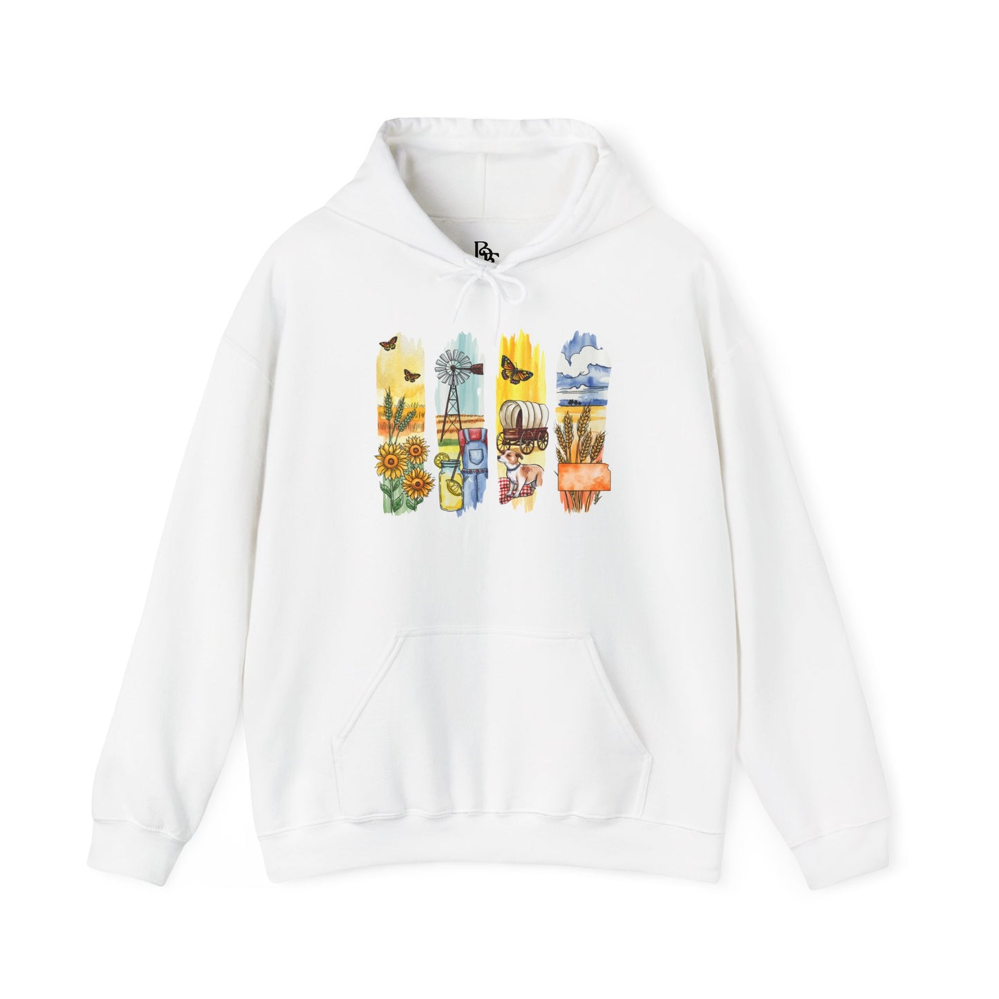 Kansas Nature Hoodie – Unisex Sweatshirt for Prairie & Sky Lovers