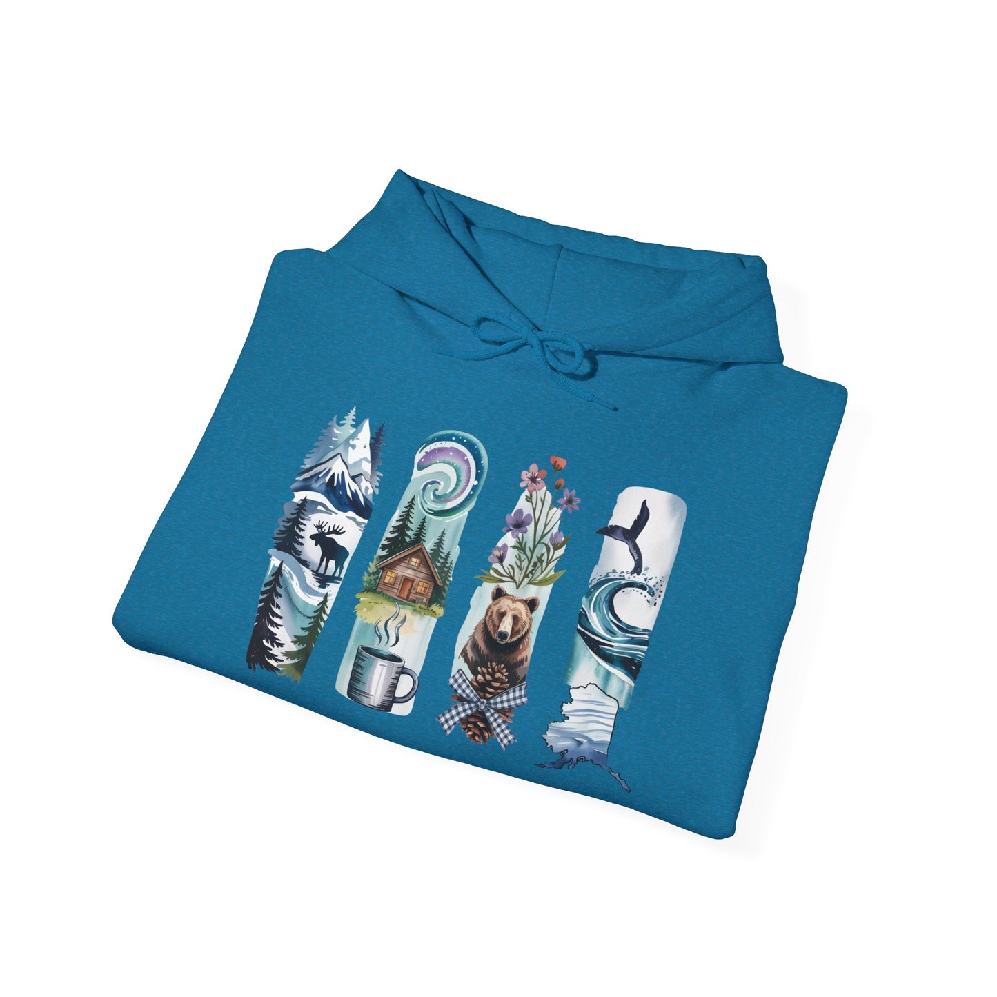Alaska Nature Hoodie – Unisex Sweatshirt for Mountain & Glacier Explorers