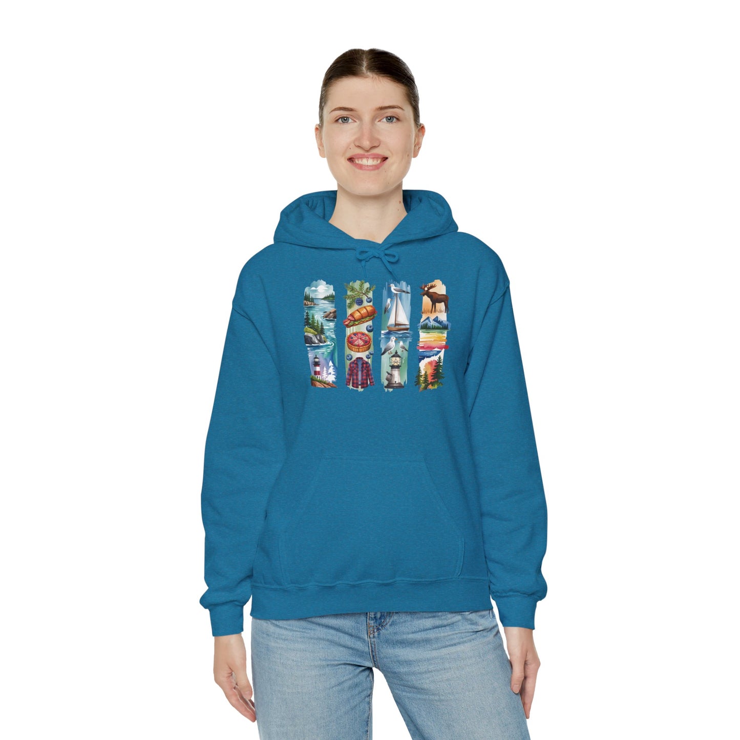 Maine Nature Hoodie – Unisex Sweatshirt for Wilderness Lovers