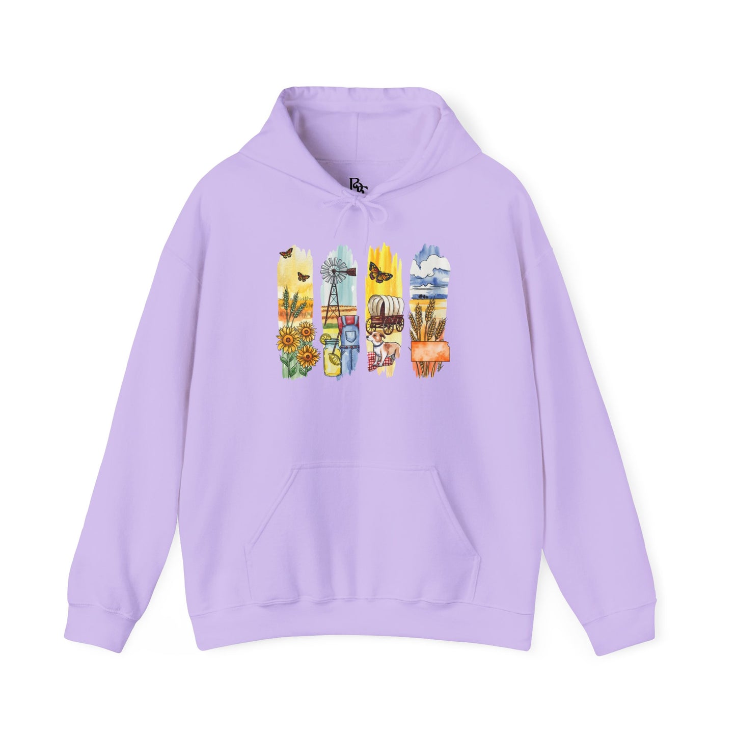 Kansas Nature Hoodie – Unisex Sweatshirt for Prairie & Sky Lovers