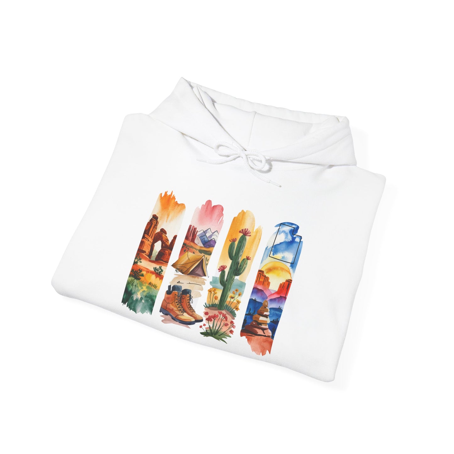 Utah Nature Hoodie – Unisex Desert Landscape Sweatshirt for Hikers & Adventure Seekers