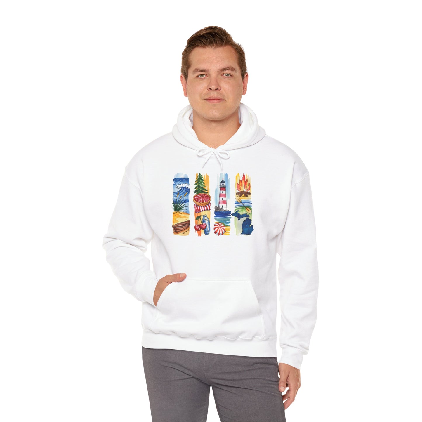 Michigan Nature Hoodie – Unisex Sweatshirt for Forest & Freshwater Lovers