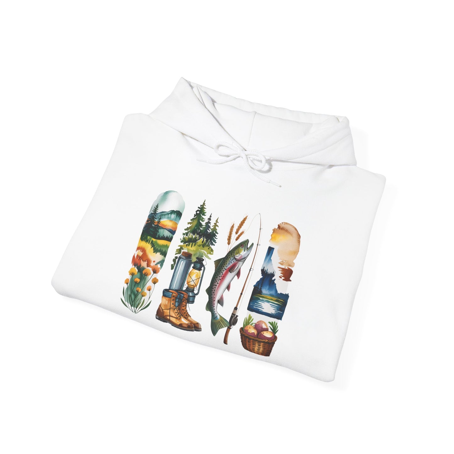 Idaho Nature Hoodie – Unisex Sweatshirt for Mountain & River Lovers