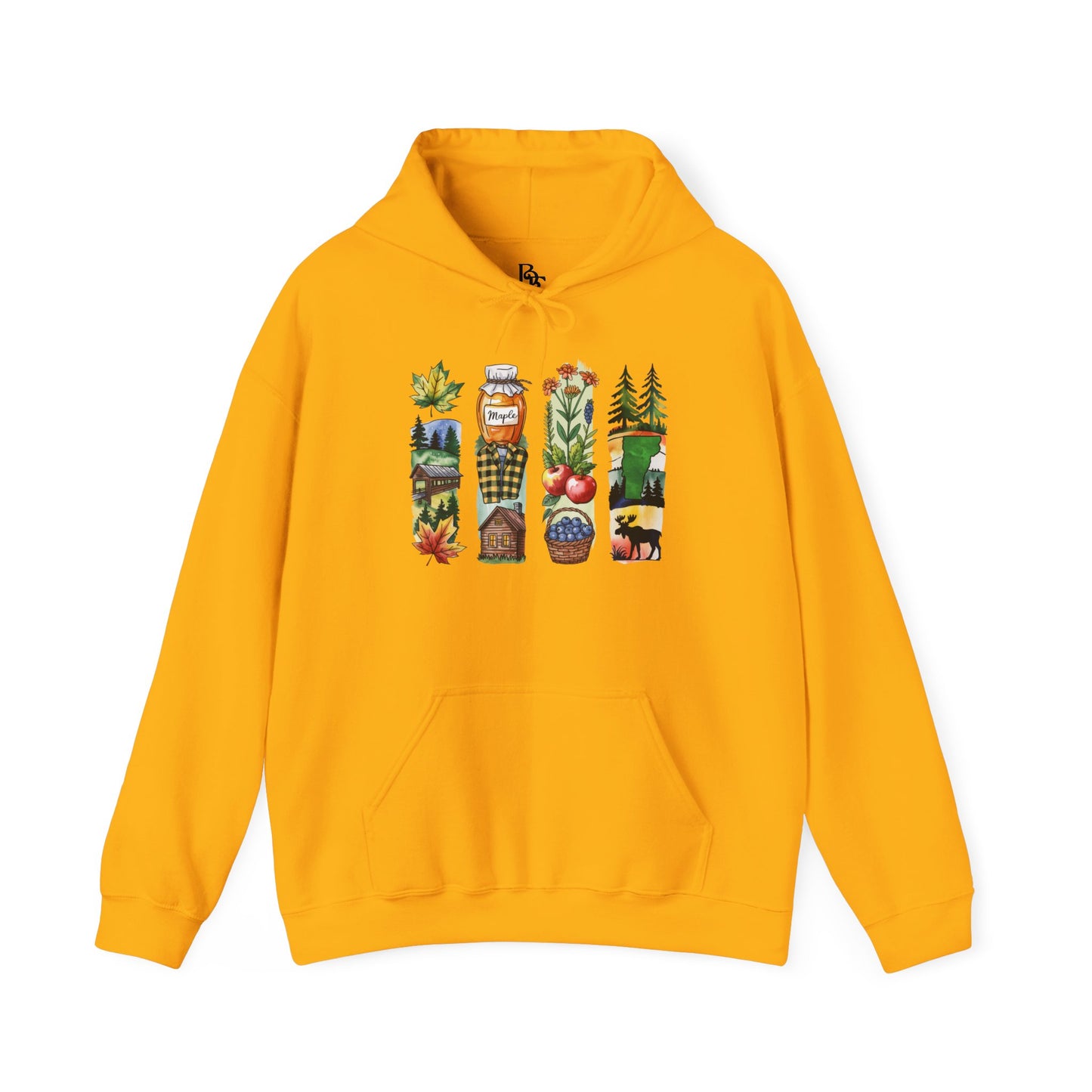 Vermont Nature Hoodie – Unisex Green Mountain State Sweatshirt for Outdoor Lovers & Travelers