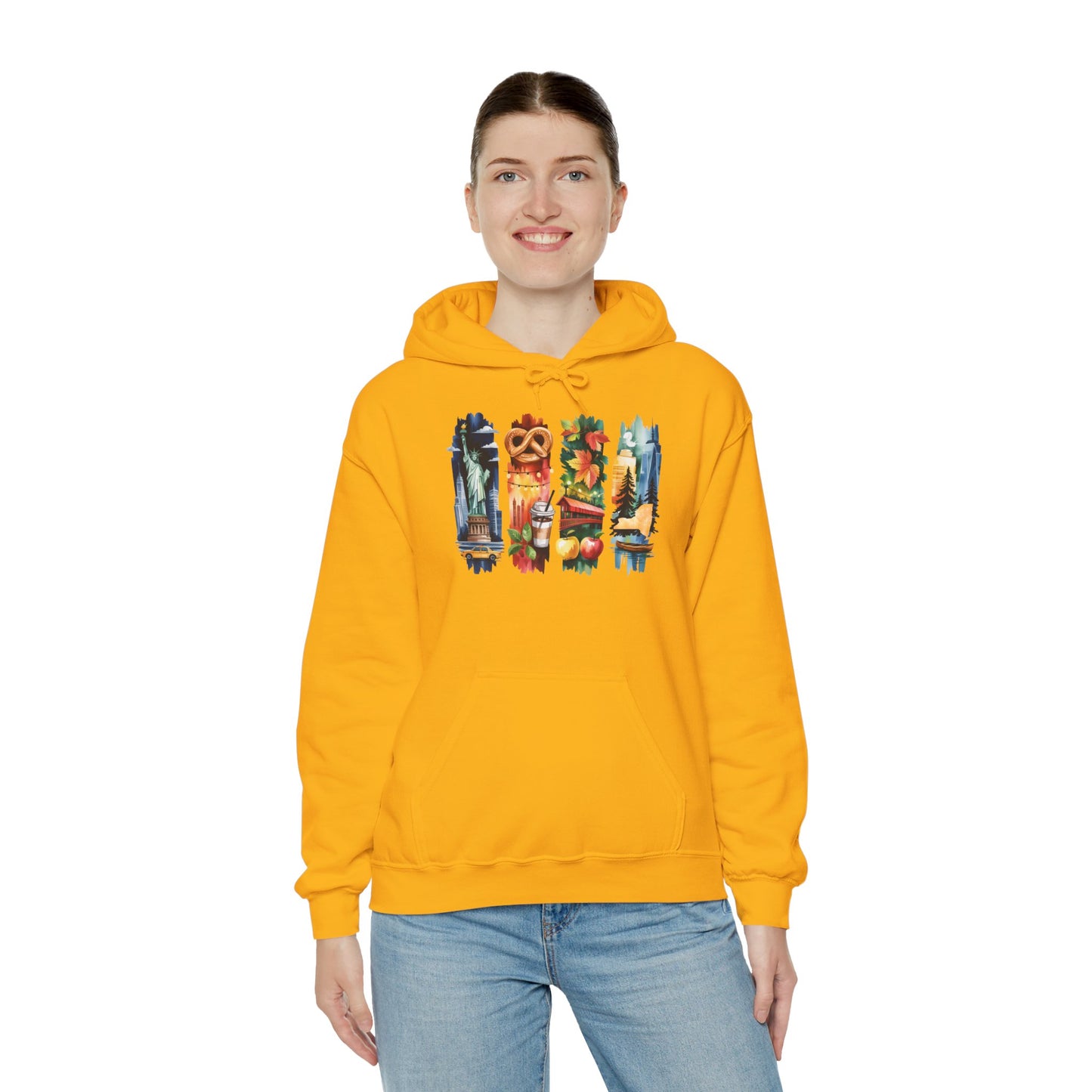 New York Nature Hoodie – Unisex Empire State Sweatshirt for Tourists and Travelers