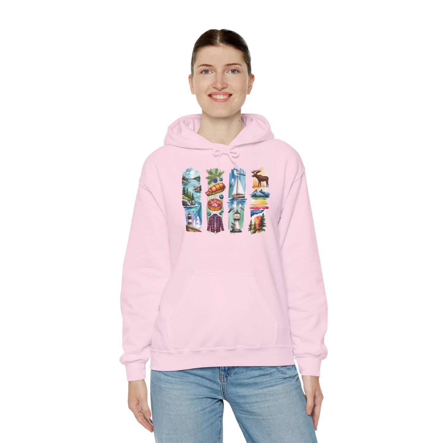 Maine Nature Hoodie – Unisex Sweatshirt for Wilderness Lovers