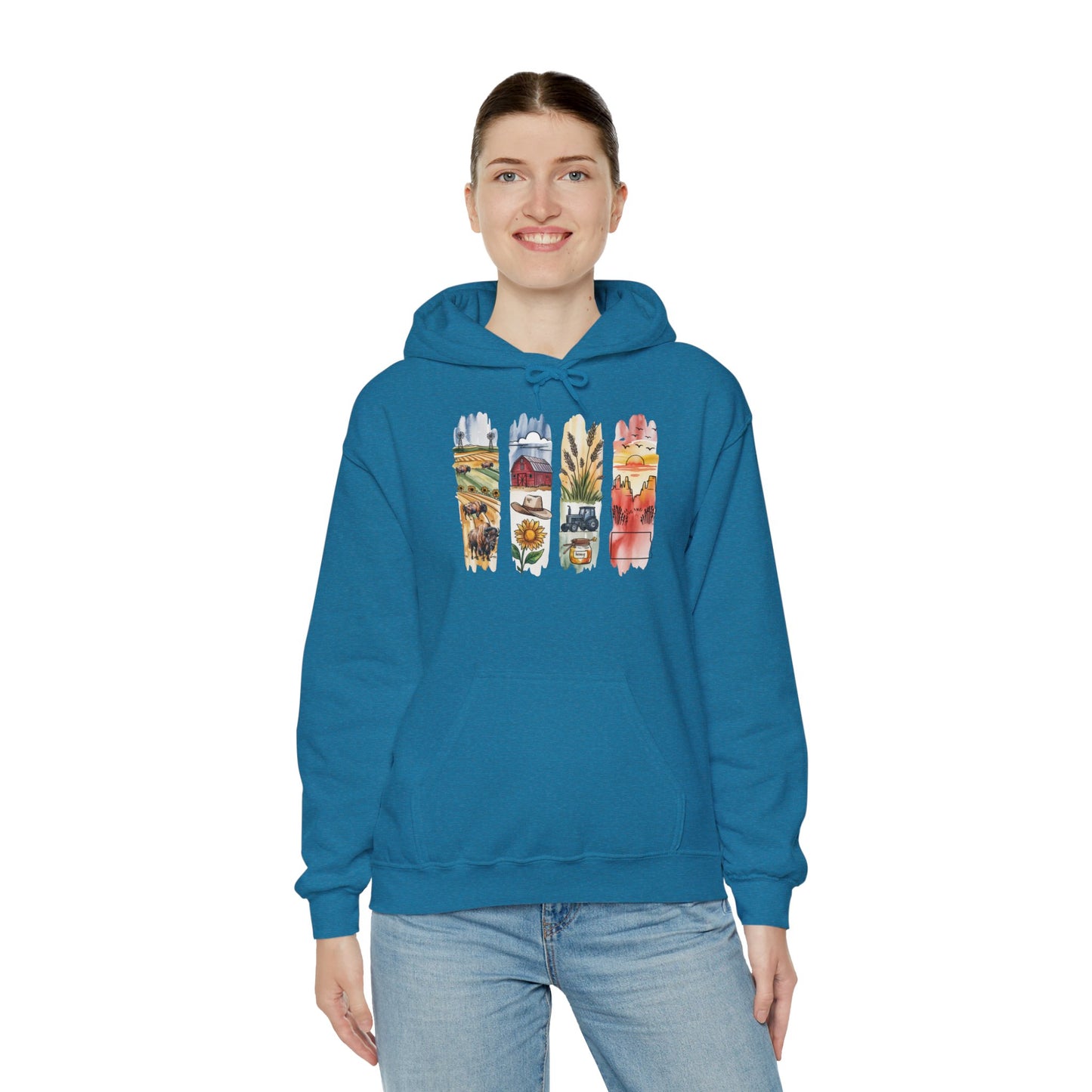 North Dakota Nature Hoodie – Unisex Sweatshirt for Prairie & Park Lovers