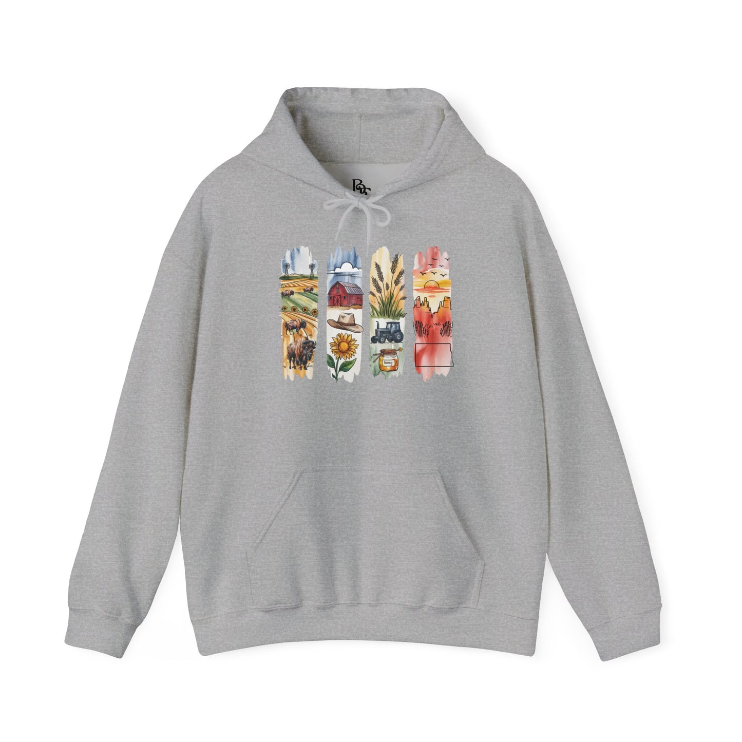 North Dakota Nature Hoodie – Unisex Sweatshirt for Prairie & Park Lovers